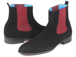 Paul Parkman Schuhe Paul Parkman Herren Chelsea-Stiefel aus Wildleder in Schwarz