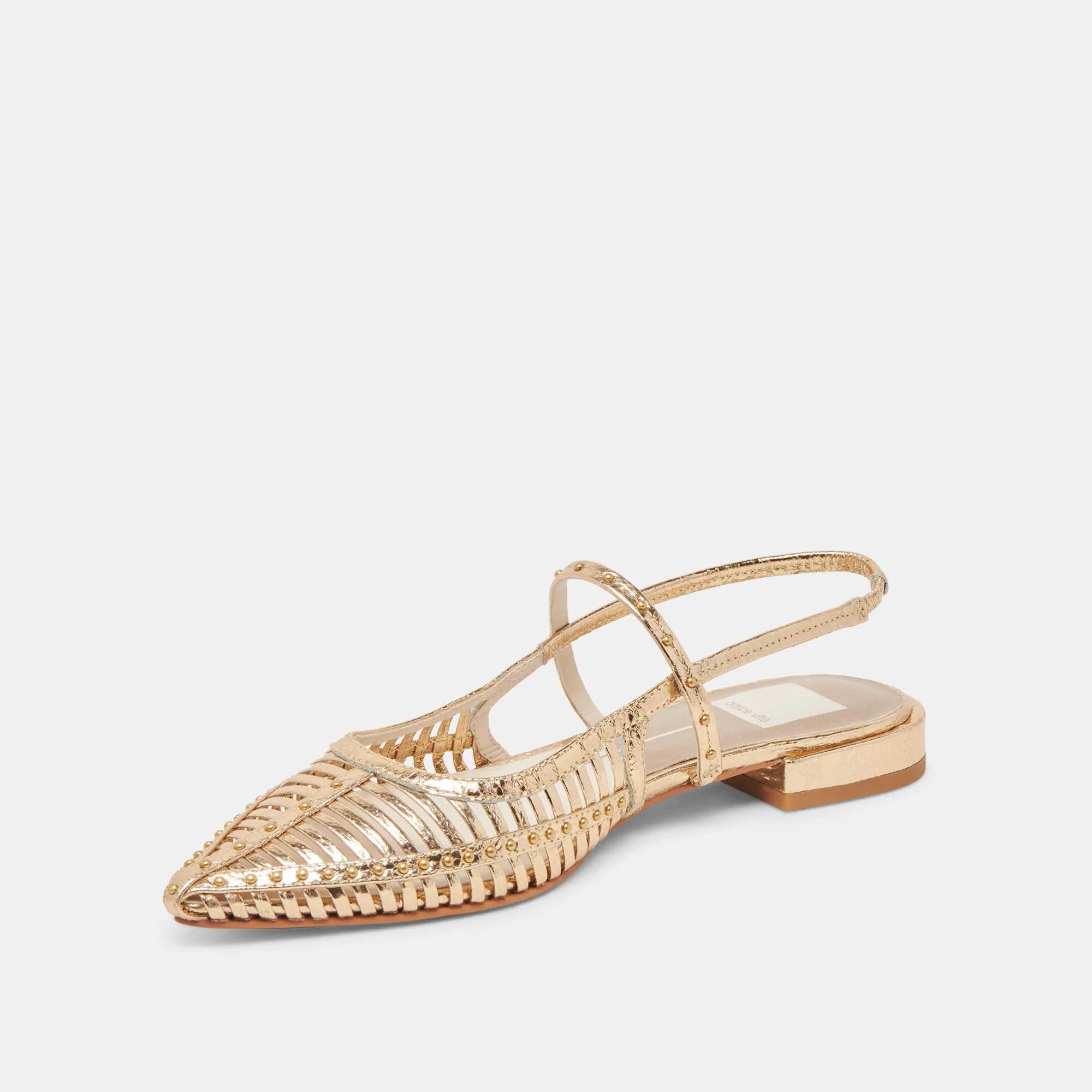 PHINLY FLATS GOLD ANTIKE LEDEROPTIK