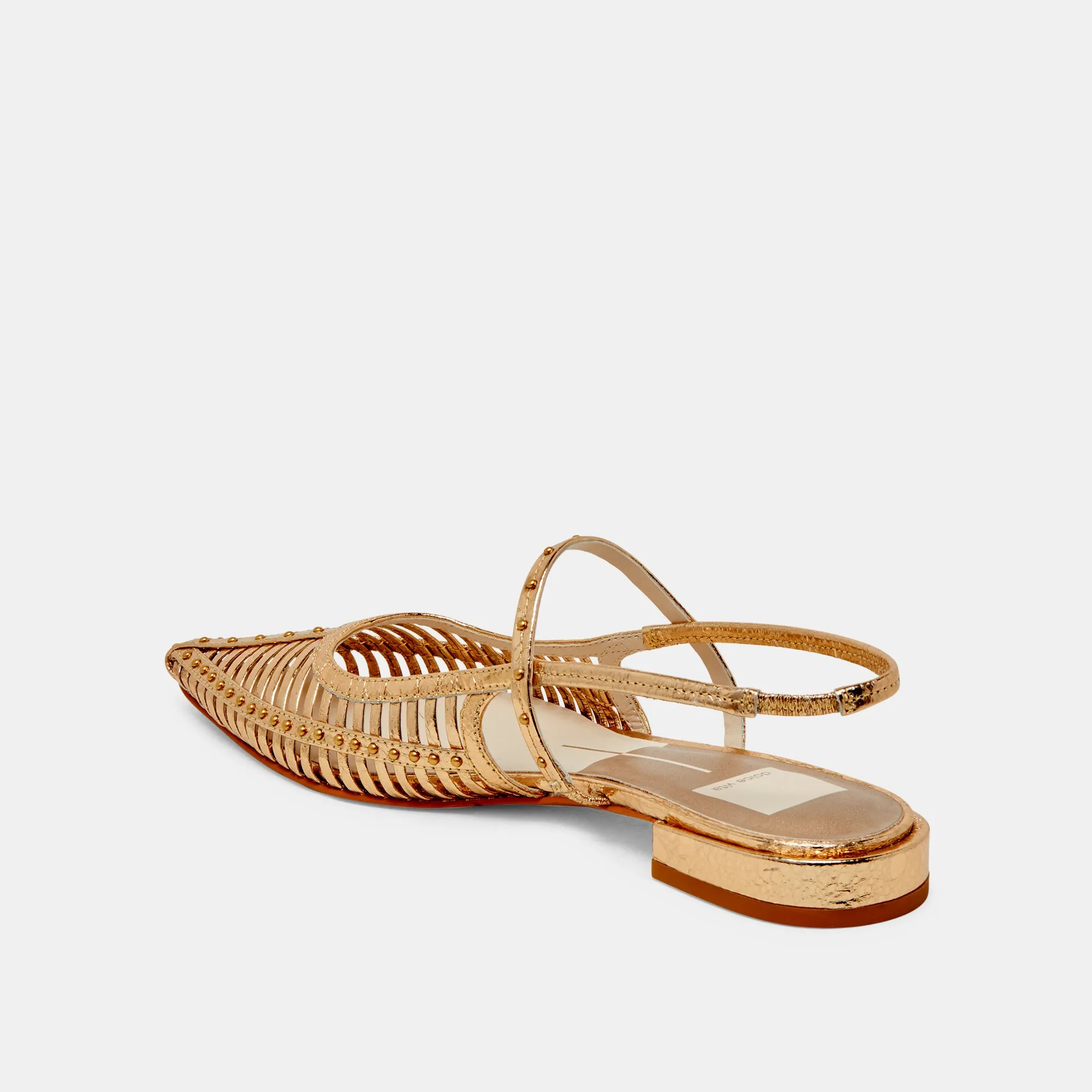 PHINLY FLATS GOLD ANTIKE LEDEROPTIK