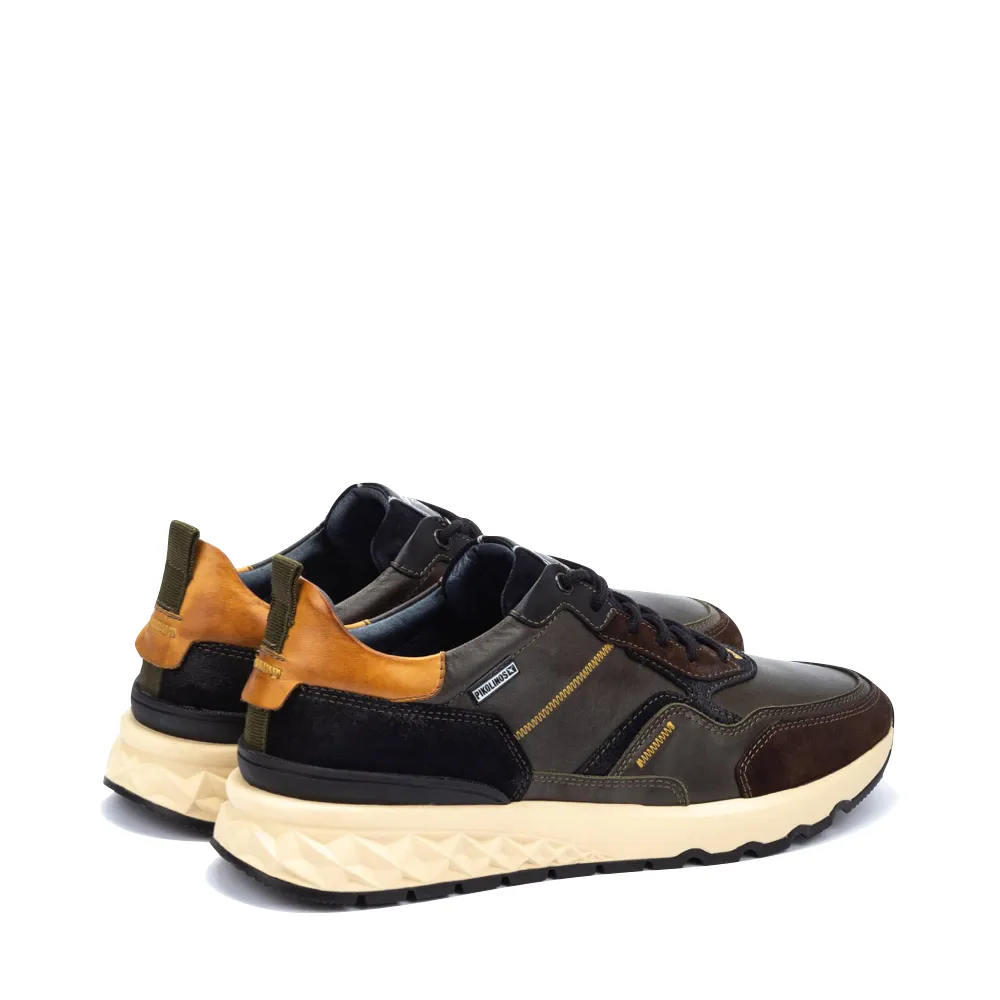Pikolinos Herren Aranda Leder-Schnürsneaker in Waldgrün