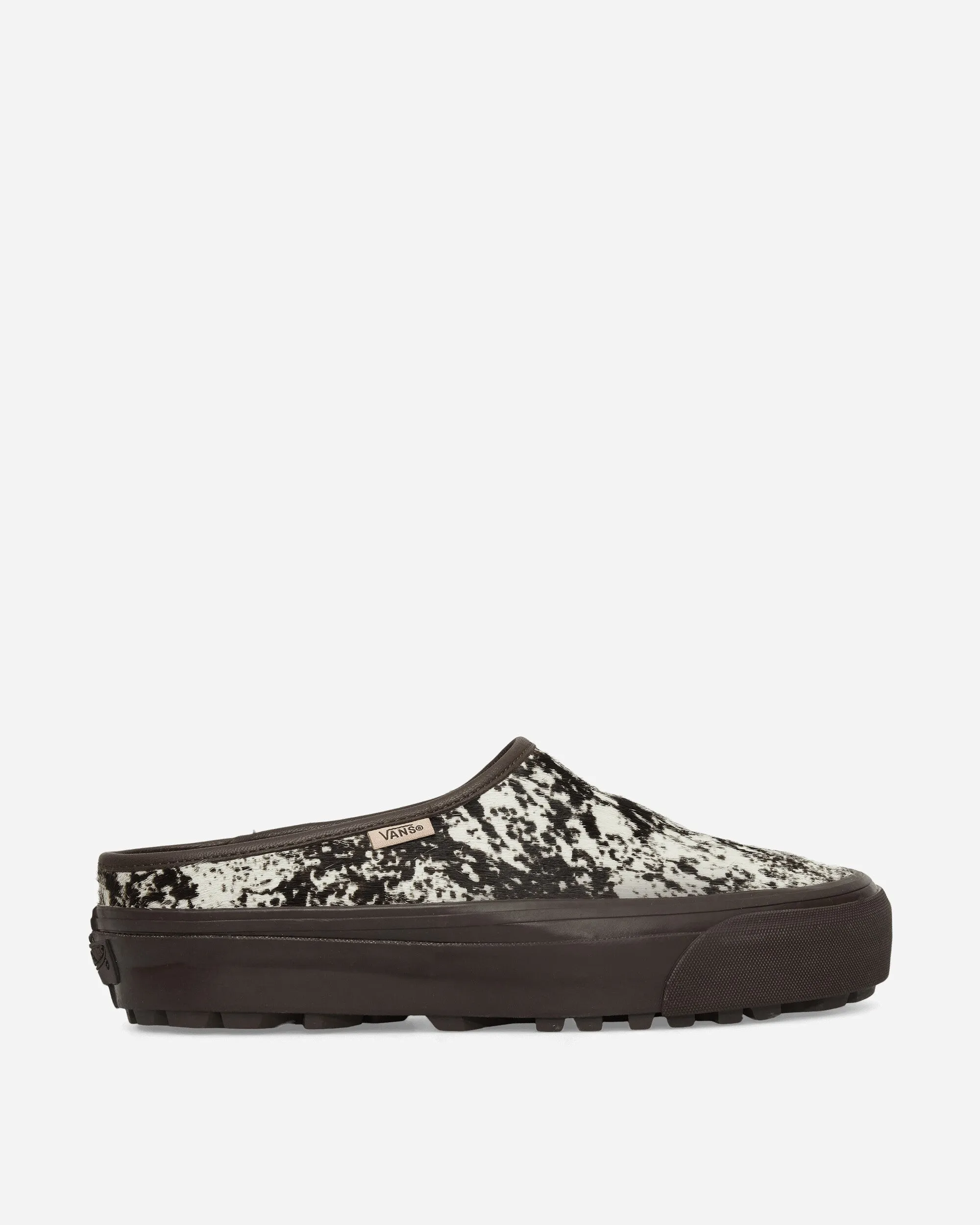 Premium Style 17 Pony Hair Mules Schokoladenpflaume
