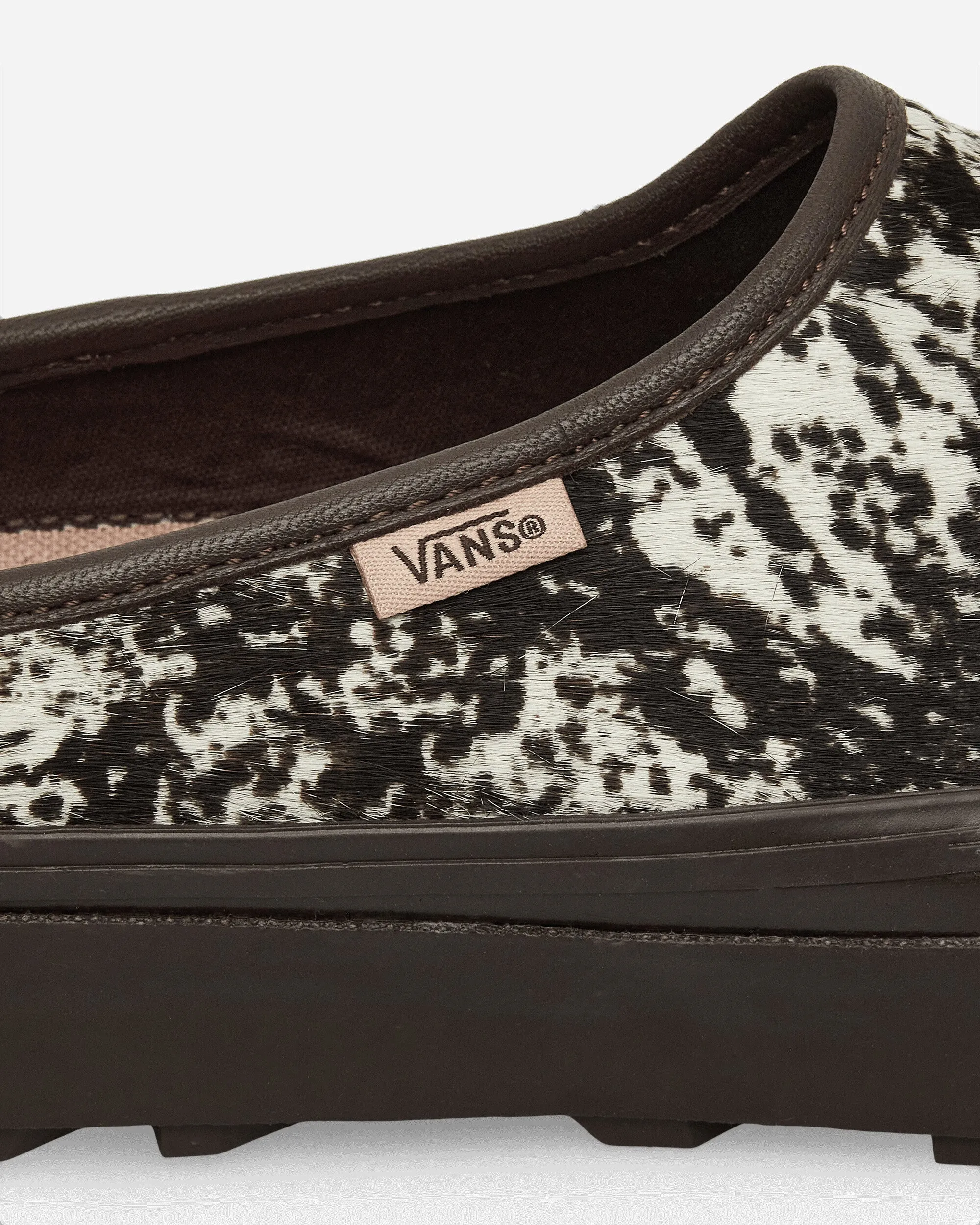 Premium Style 17 Pony Hair Mules Schokoladenpflaume