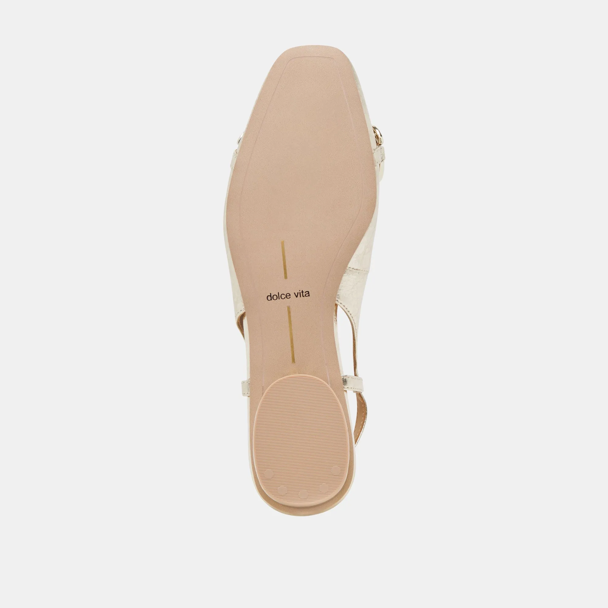 RAMANO FLATS PLATINUM DISTRESSED LEDER