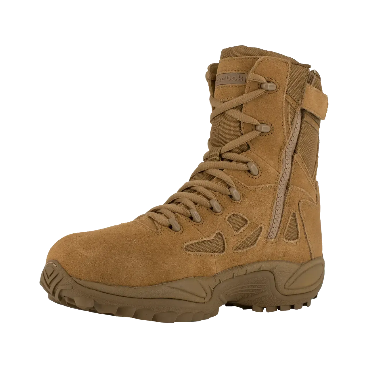 Rapid Response Rb 8 Zoll Sicherheitsstiefel mit Composite-Kappe und Seitlichem Reißverschluss im Militärstil, Farbe Coyote