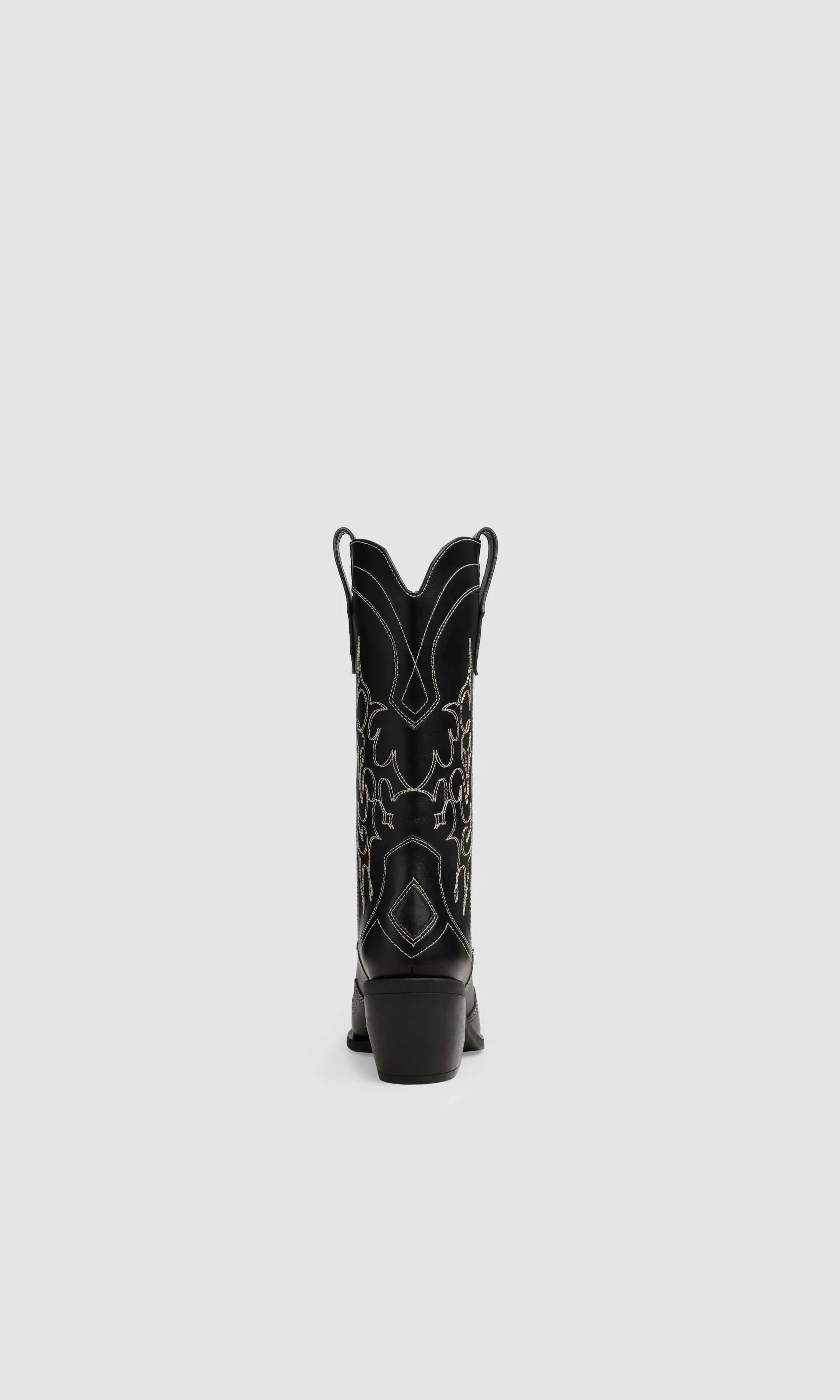 Regan II Vegane Apfel-Leder Cowboystiefel | Schwarz