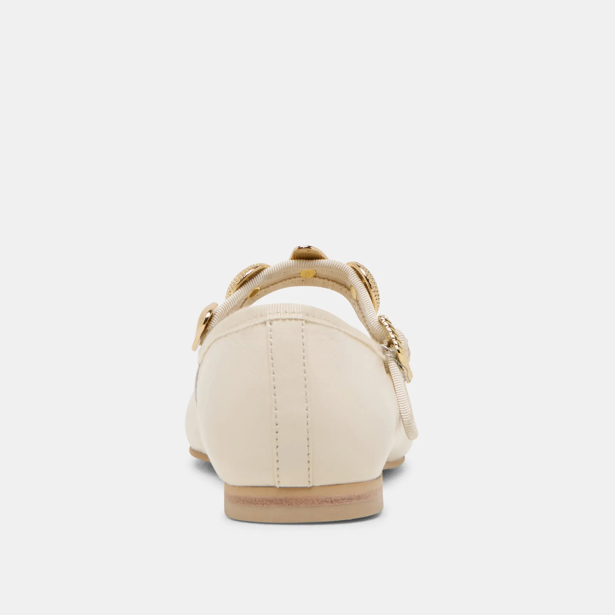 RELAN BALLETTFLATS IN OFF-WHITE LEDER