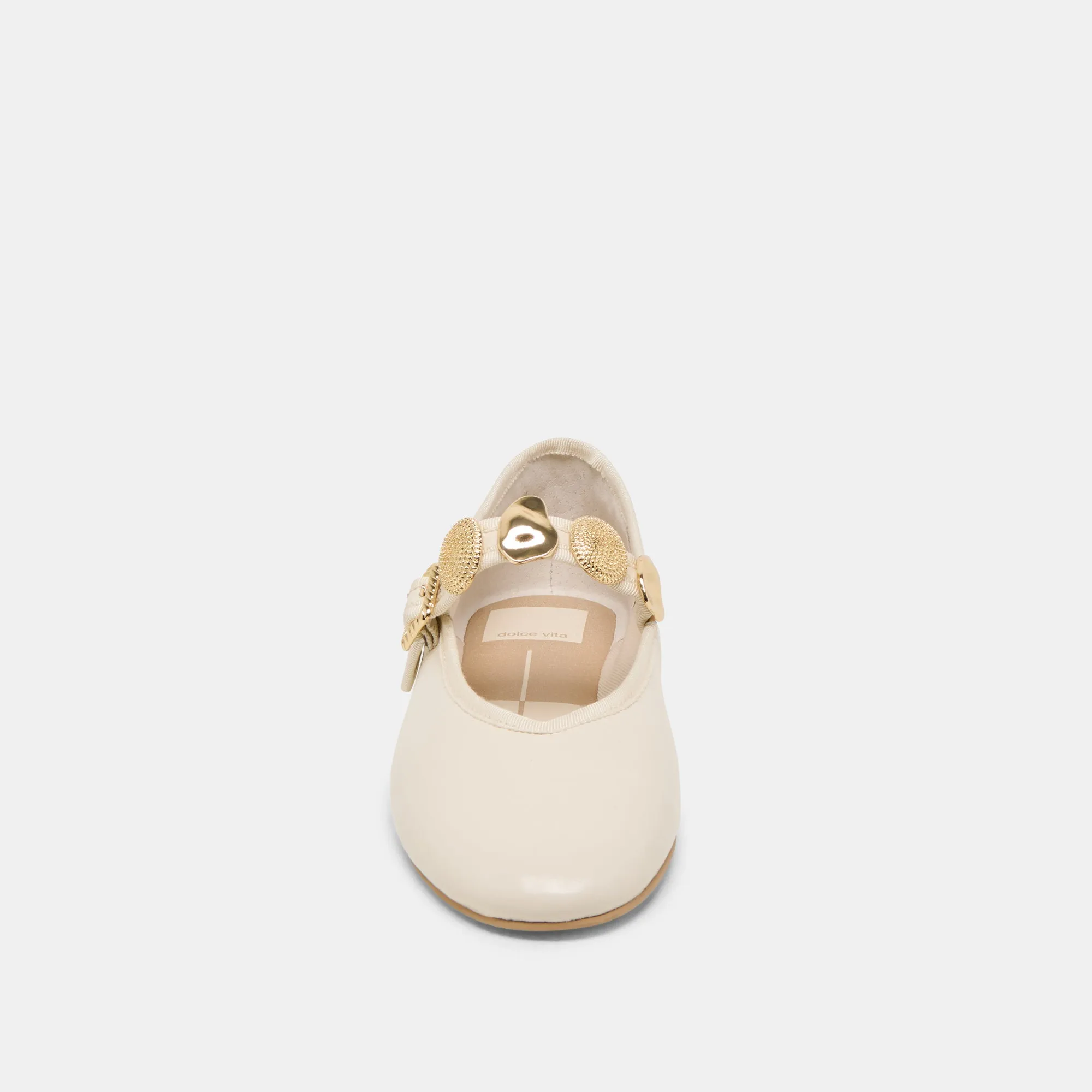 RELAN BALLETTFLATS IN OFF-WHITE LEDER