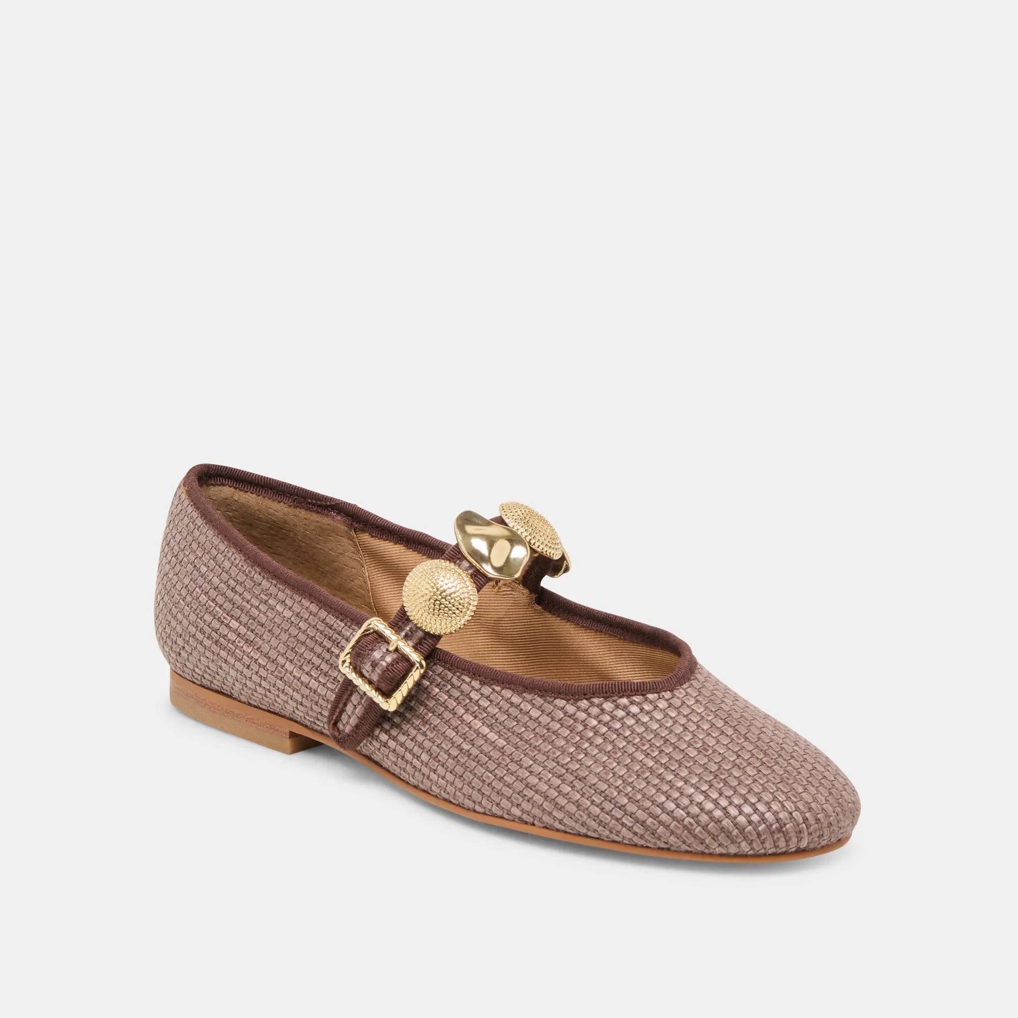 RELAN BALLET FLATS WALNUSS RAFFIA