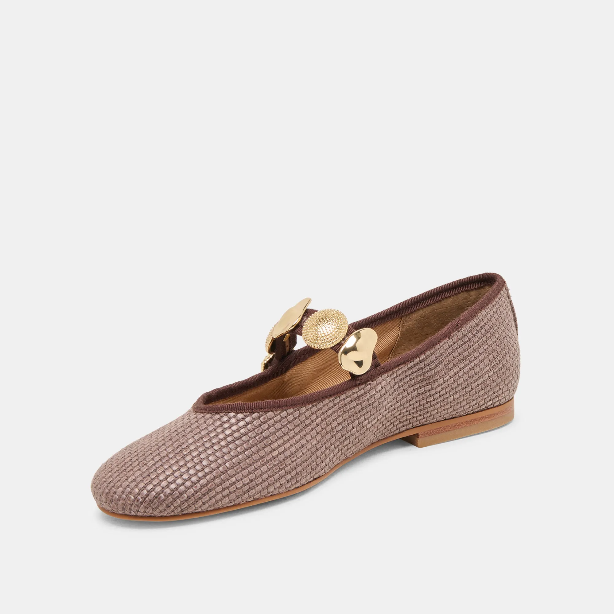 RELAN BALLET FLATS WALNUSS RAFFIA