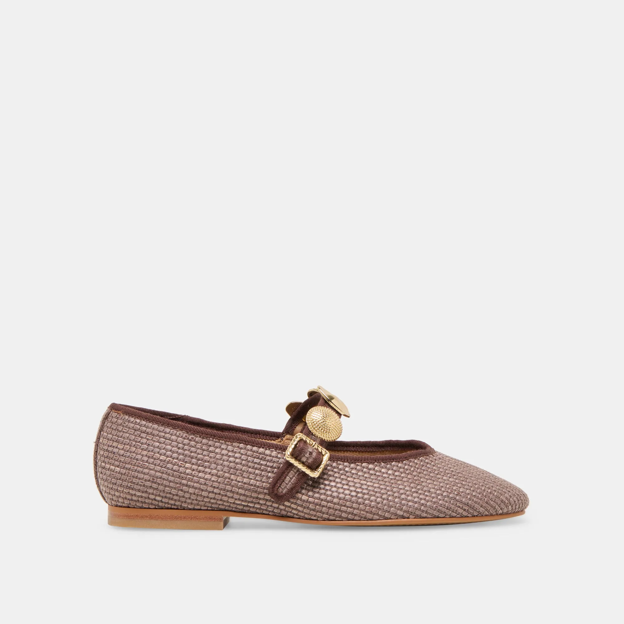 RELAN BALLET FLATS WALNUSS RAFFIA