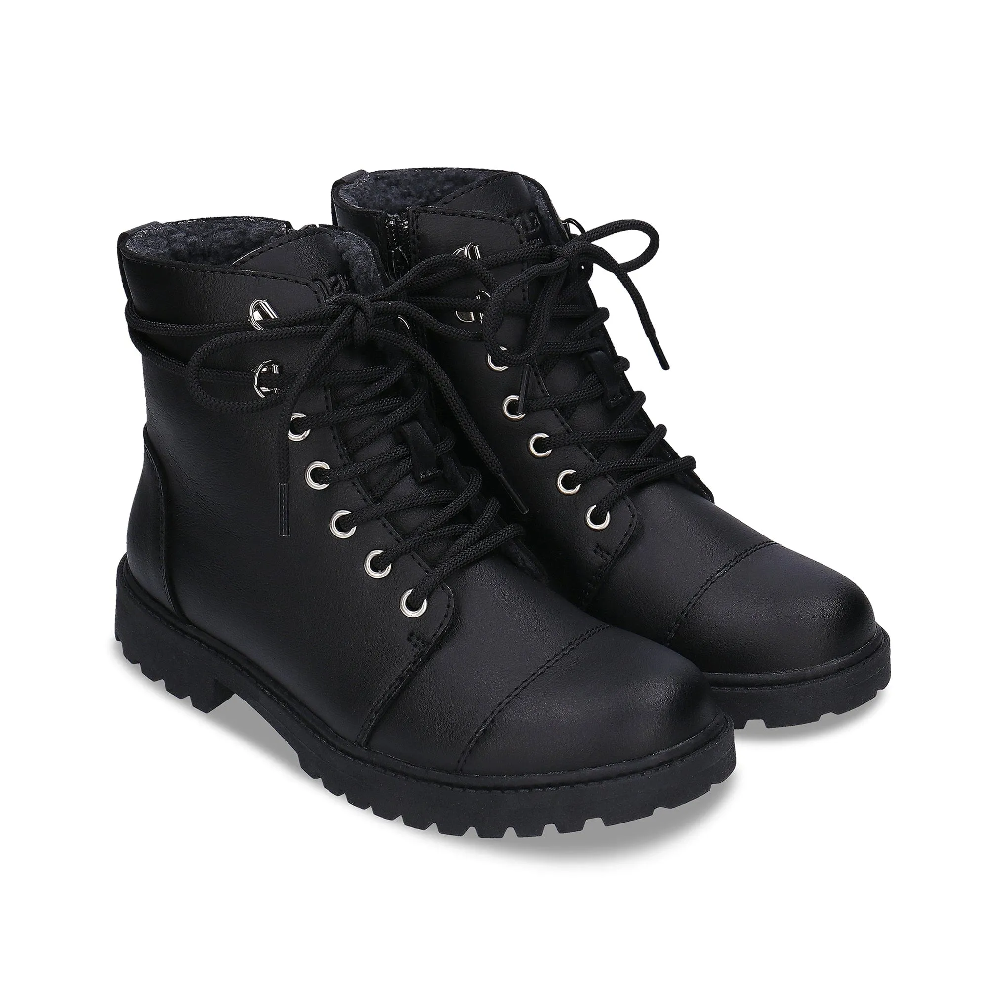 Resta Unisex Vegan Schnürstiefeletten | Schwarz