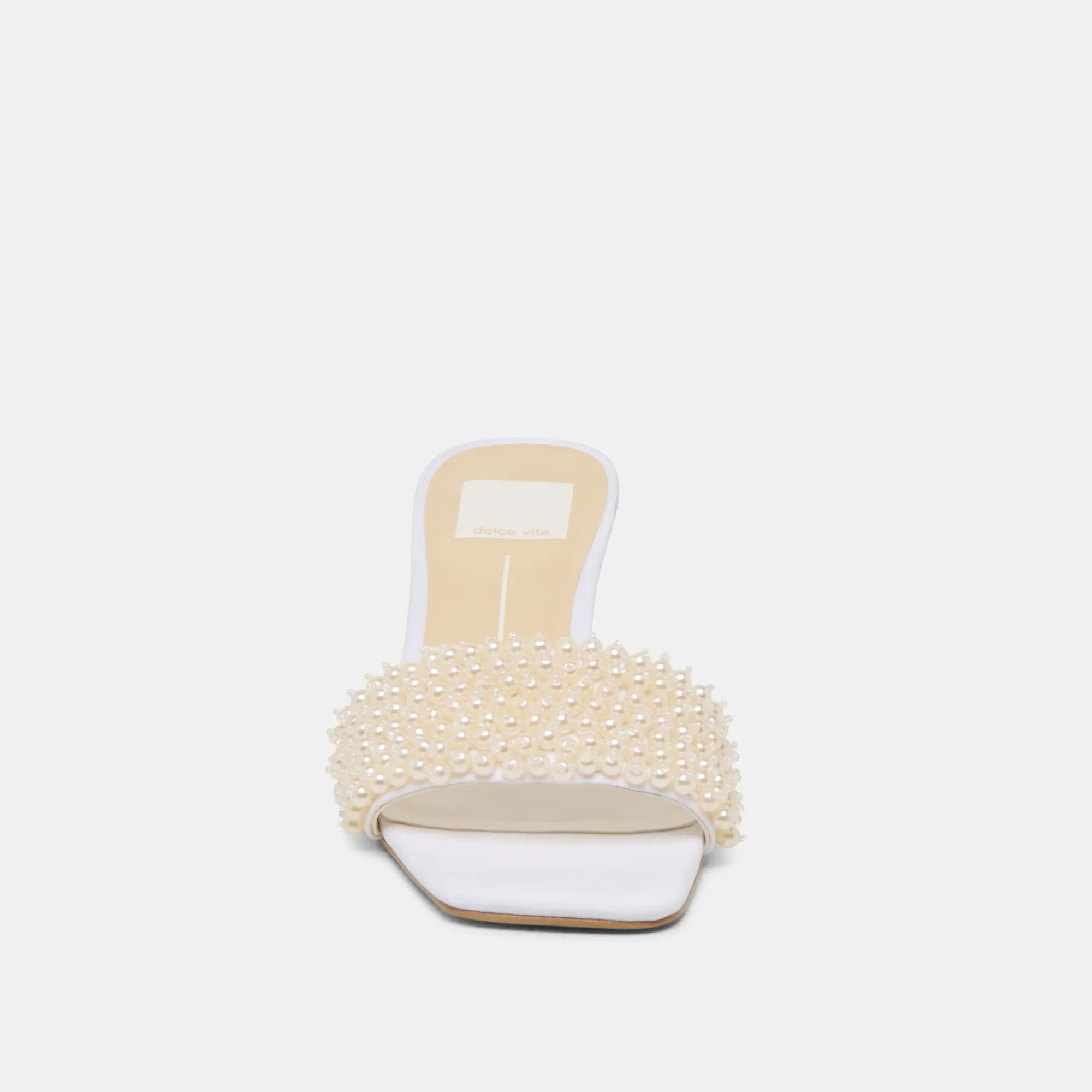 REXA PEARL ABSÄTZE IN OFF-WHITE SATIN