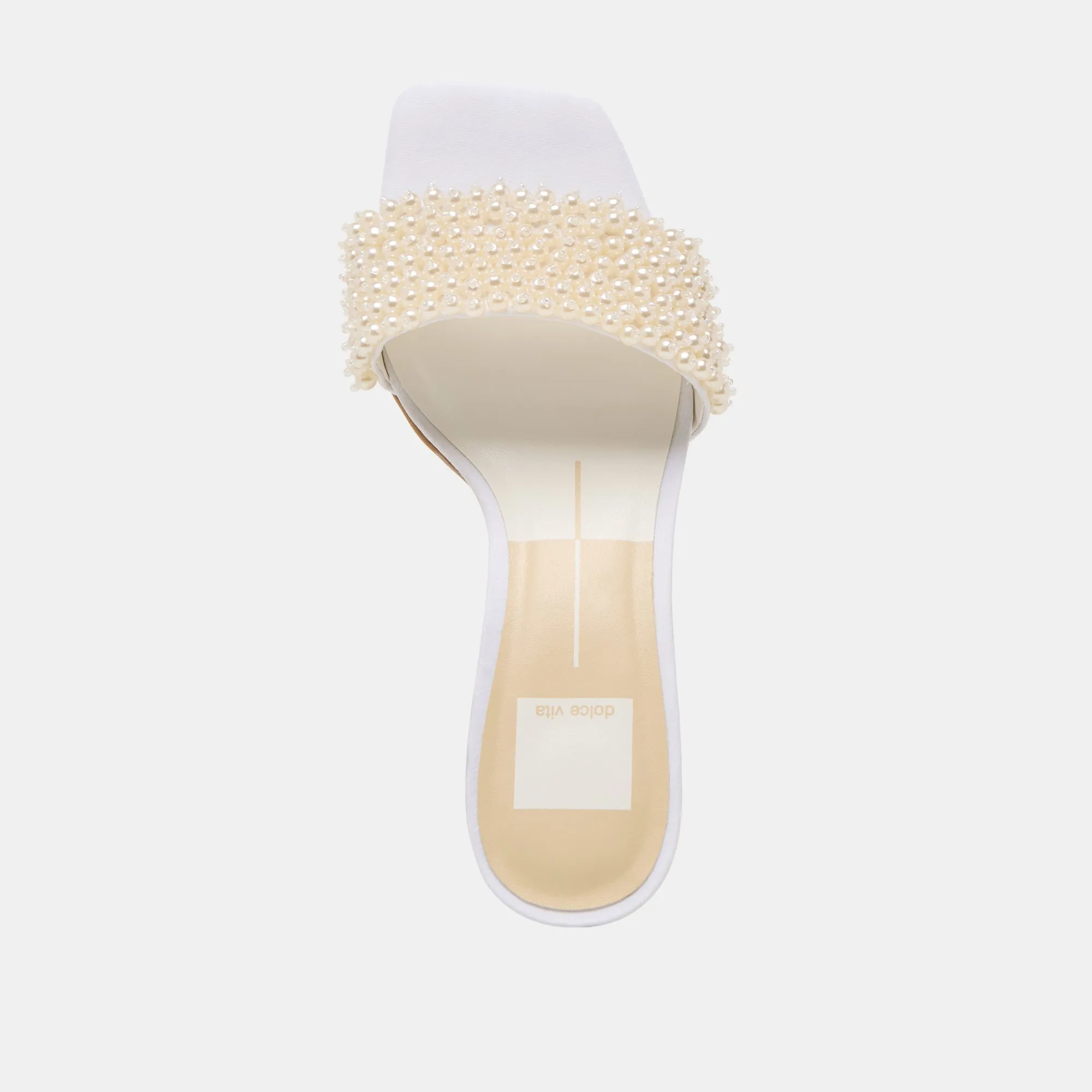 REXA PEARL ABSÄTZE IN OFF-WHITE SATIN