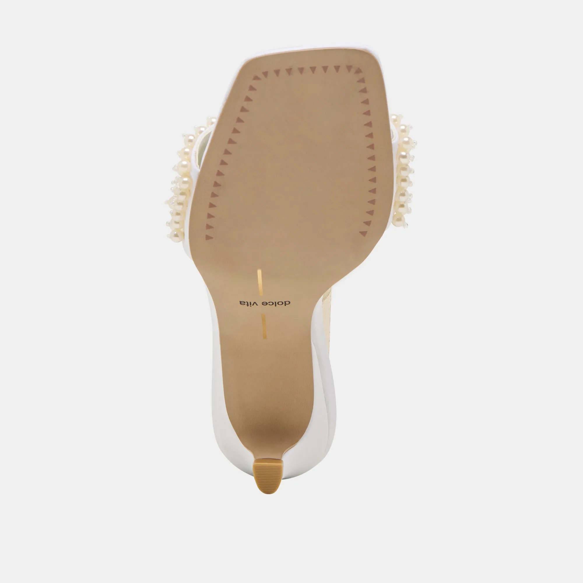 REXA PEARL ABSÄTZE IN OFF-WHITE SATIN