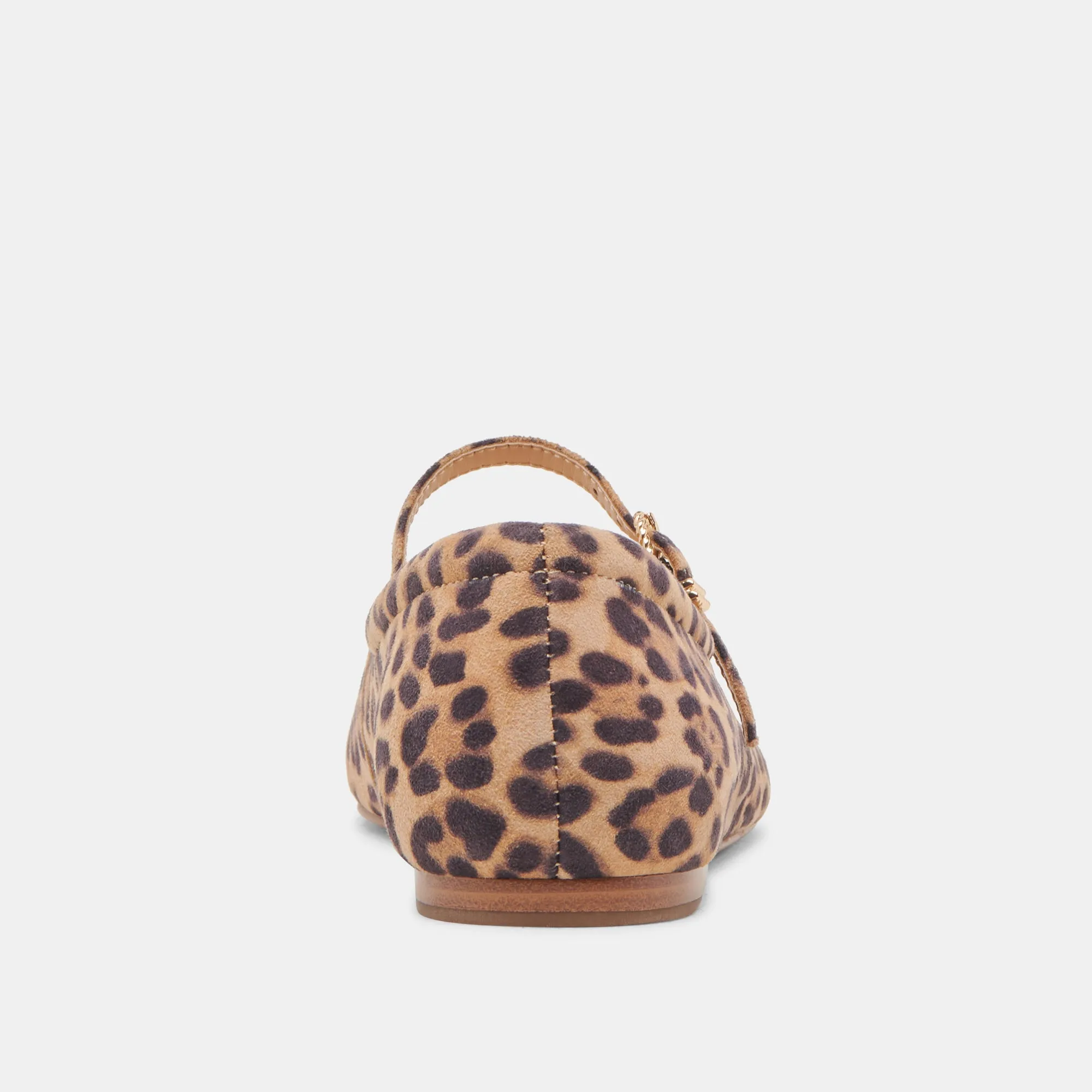 REYES BALLET FLATS DK LEOPARD WILDLEDER