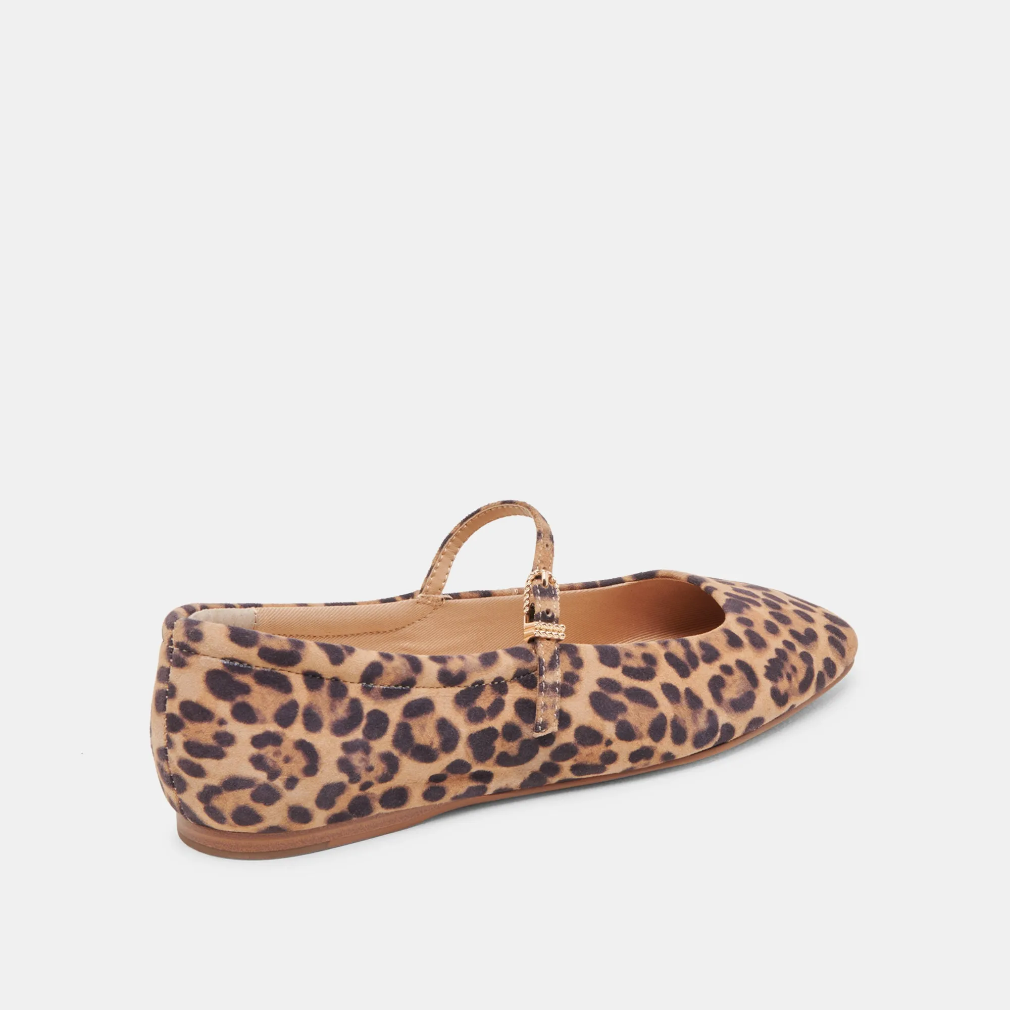 REYES BALLET FLATS DK LEOPARD WILDLEDER