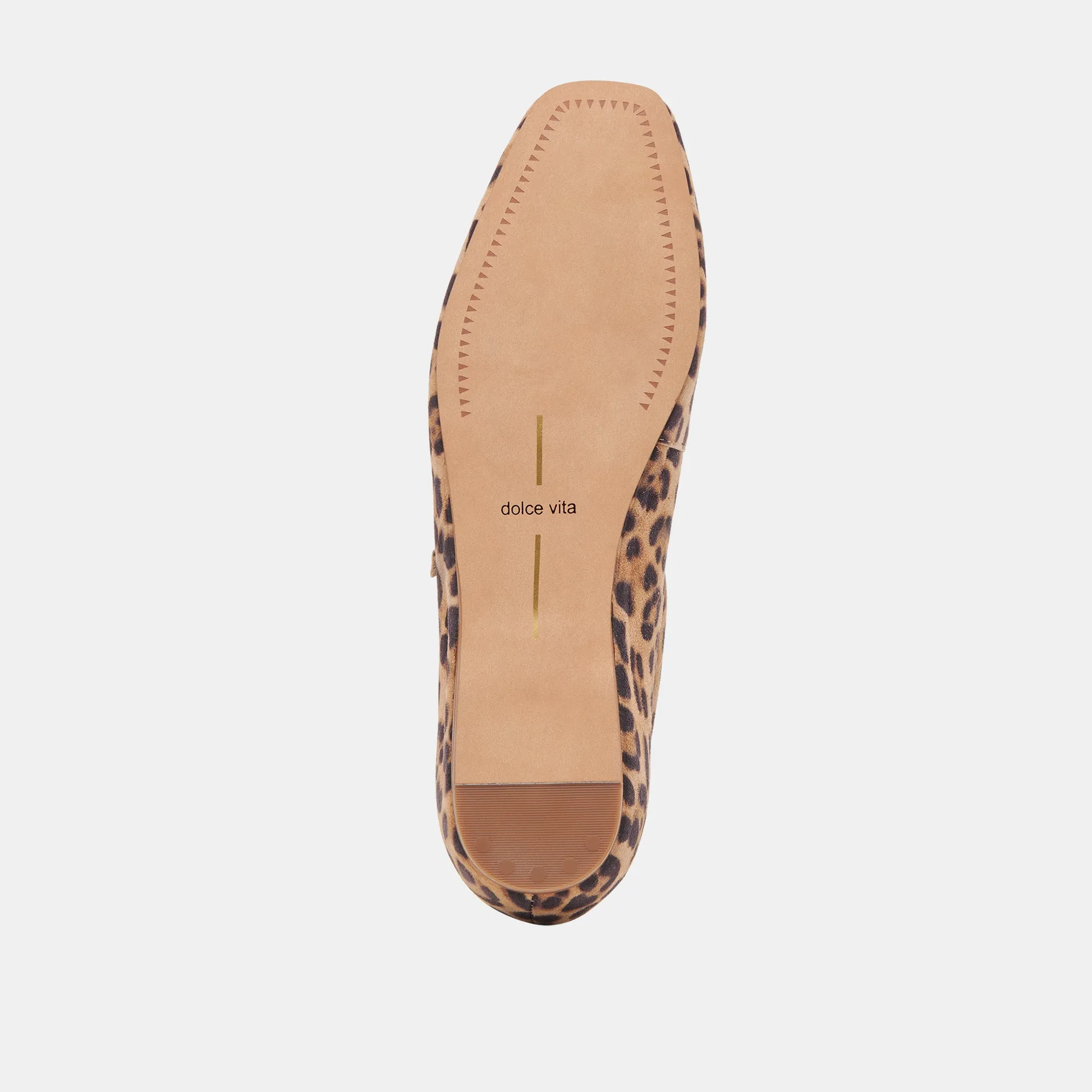 REYES BALLET FLATS DK LEOPARD WILDLEDER