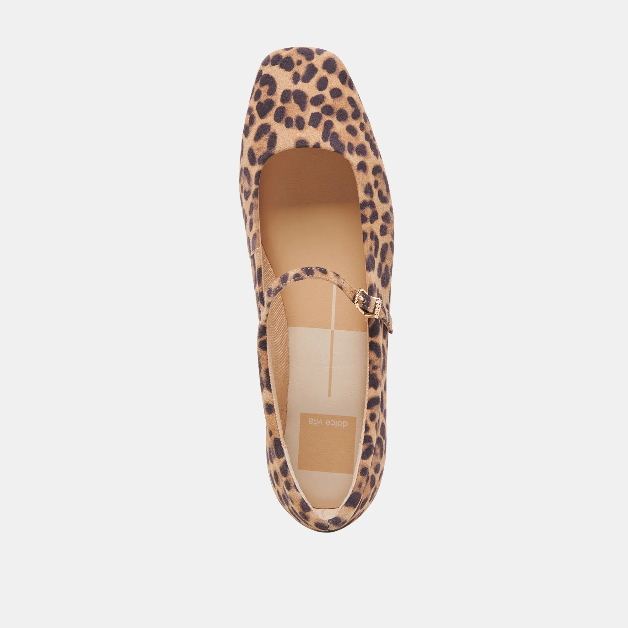 REYES BALLET FLATS DK LEOPARD WILDLEDER