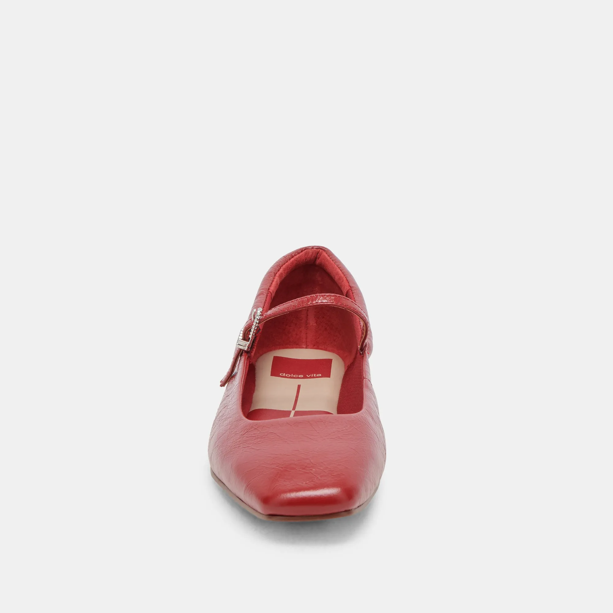 REYES BALLETFLATS ROT KREMPELNDES GLANZLEDER