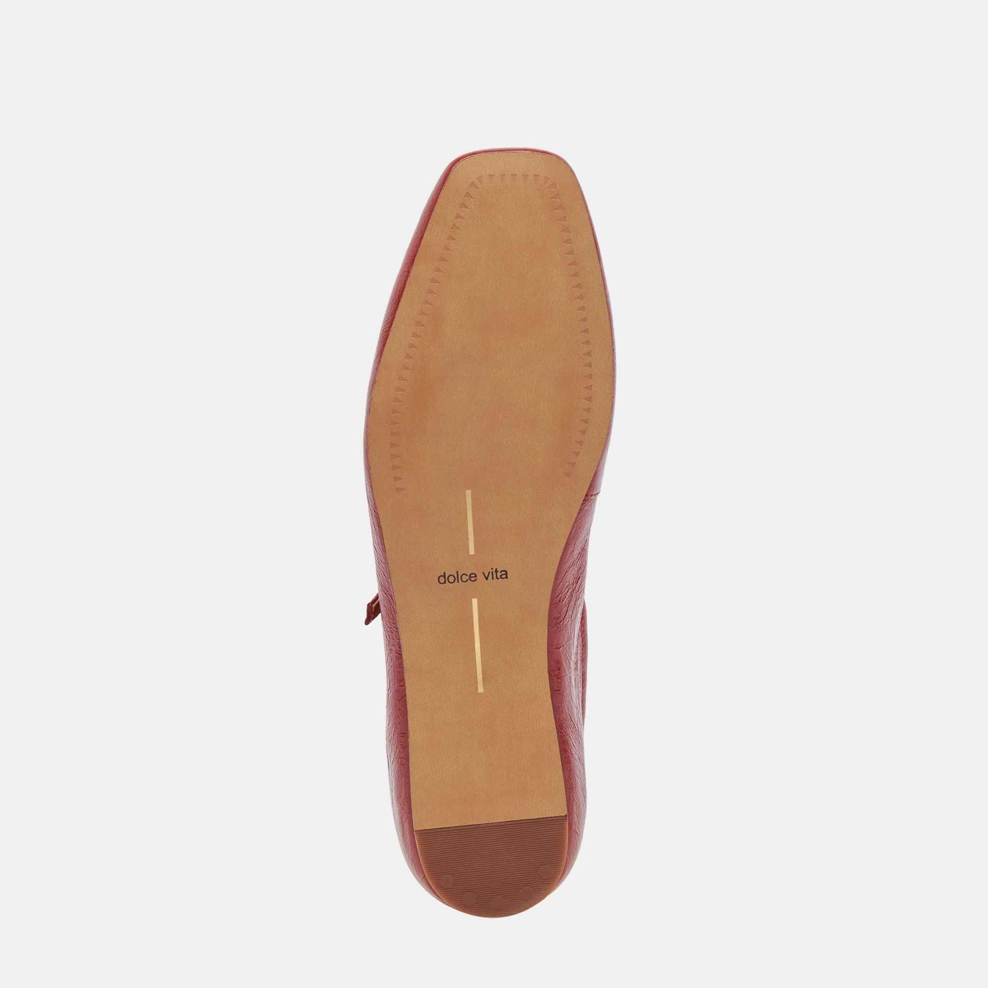 REYES BALLETFLATS ROT KREMPELNDES GLANZLEDER