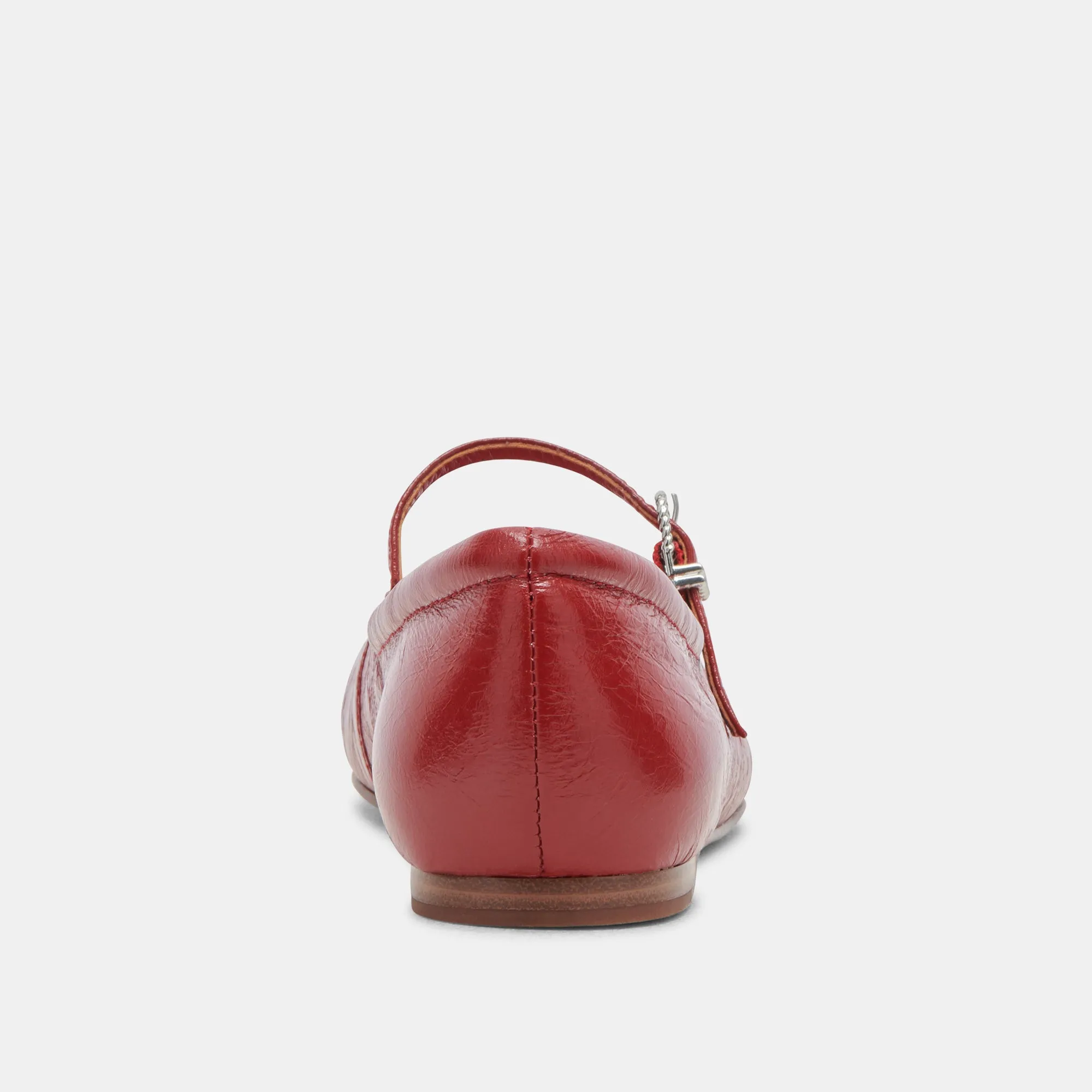 REYES BALLETFLATS ROT KREMPELNDES GLANZLEDER