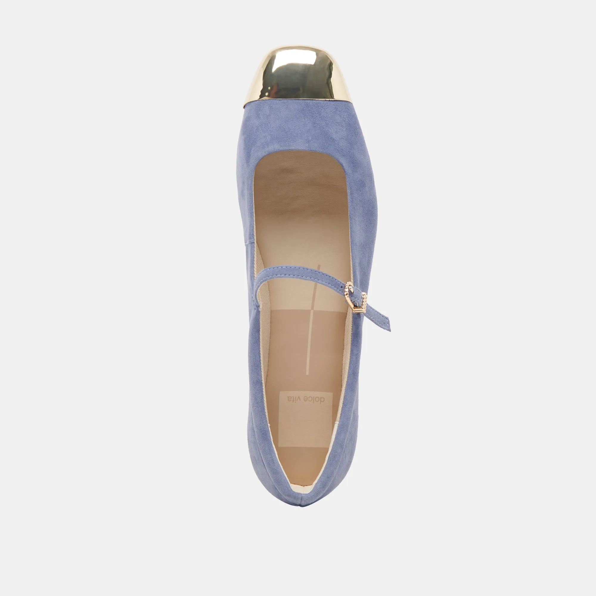 REYES BALLETTFLATS MIT ZEHENKAPPE IN BLUEBELL WILDLEDER
