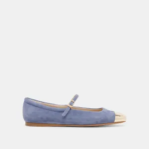 REYES BALLETTFLATS MIT ZEHENKAPPE IN BLUEBELL WILDLEDER