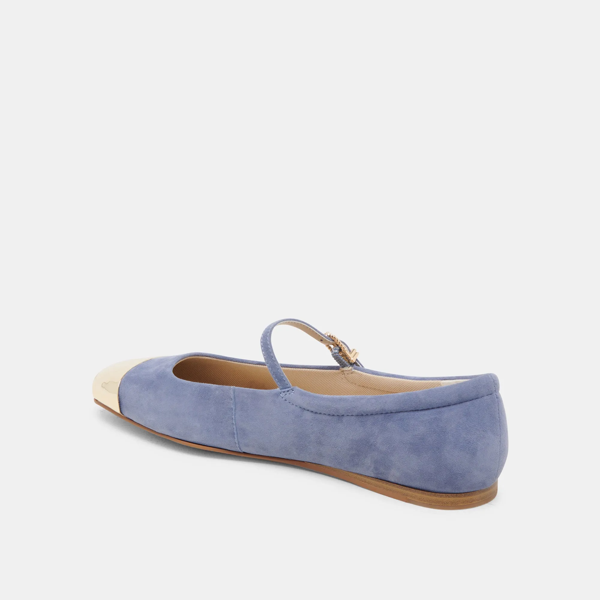 REYES BALLETTFLATS MIT ZEHENKAPPE IN BLUEBELL WILDLEDER