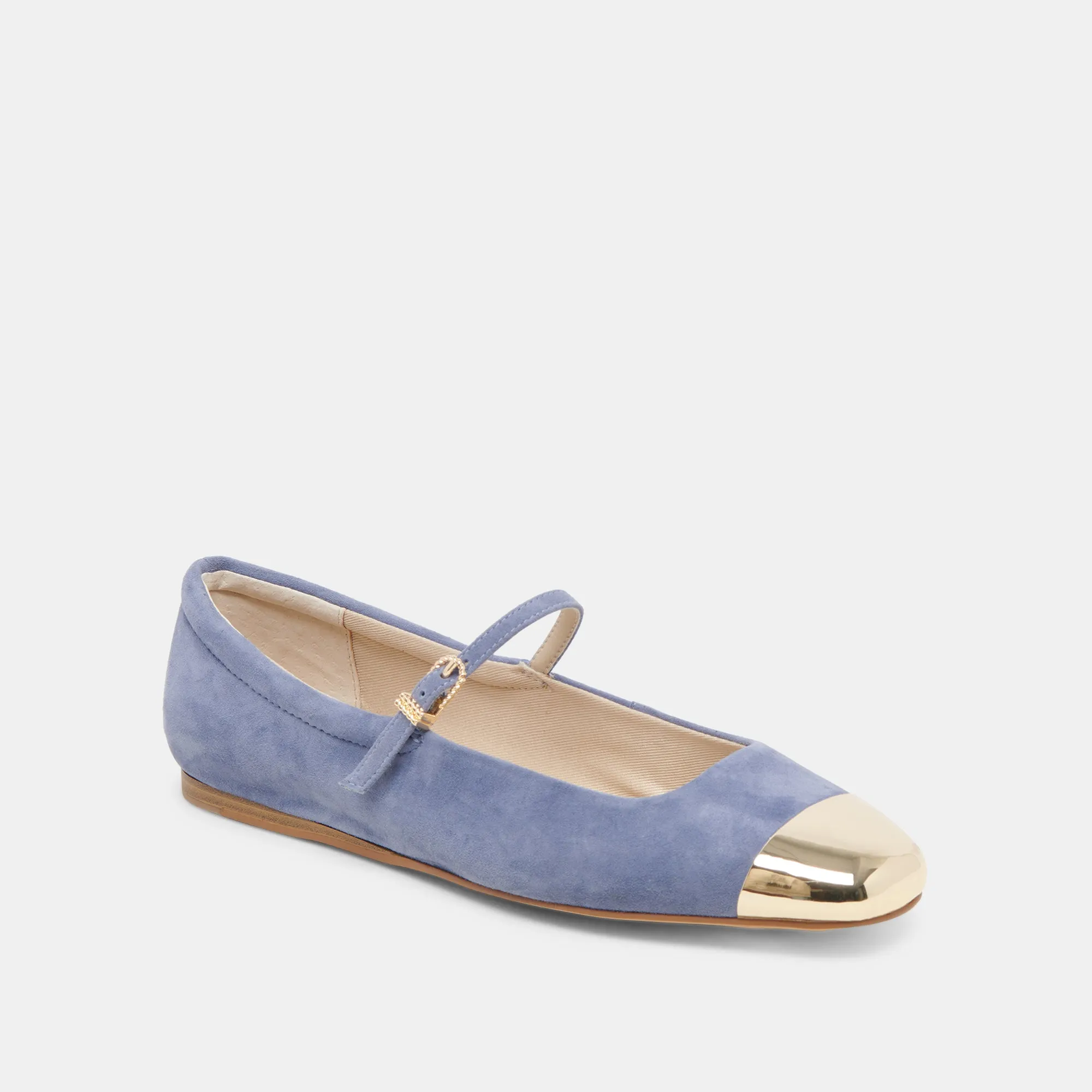 REYES BALLETTFLATS MIT ZEHENKAPPE IN BLUEBELL WILDLEDER