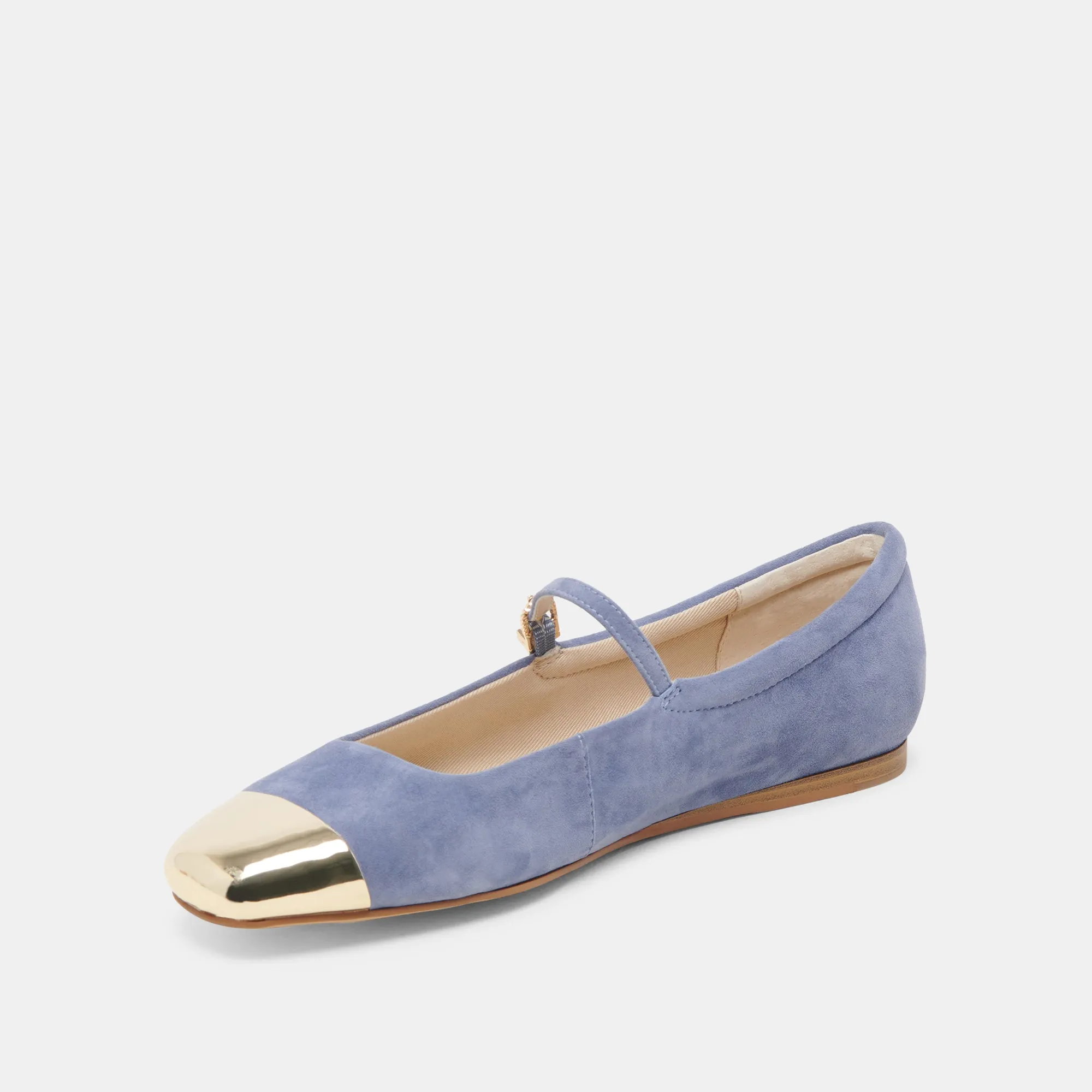 REYES BALLETTFLATS MIT ZEHENKAPPE IN BLUEBELL WILDLEDER