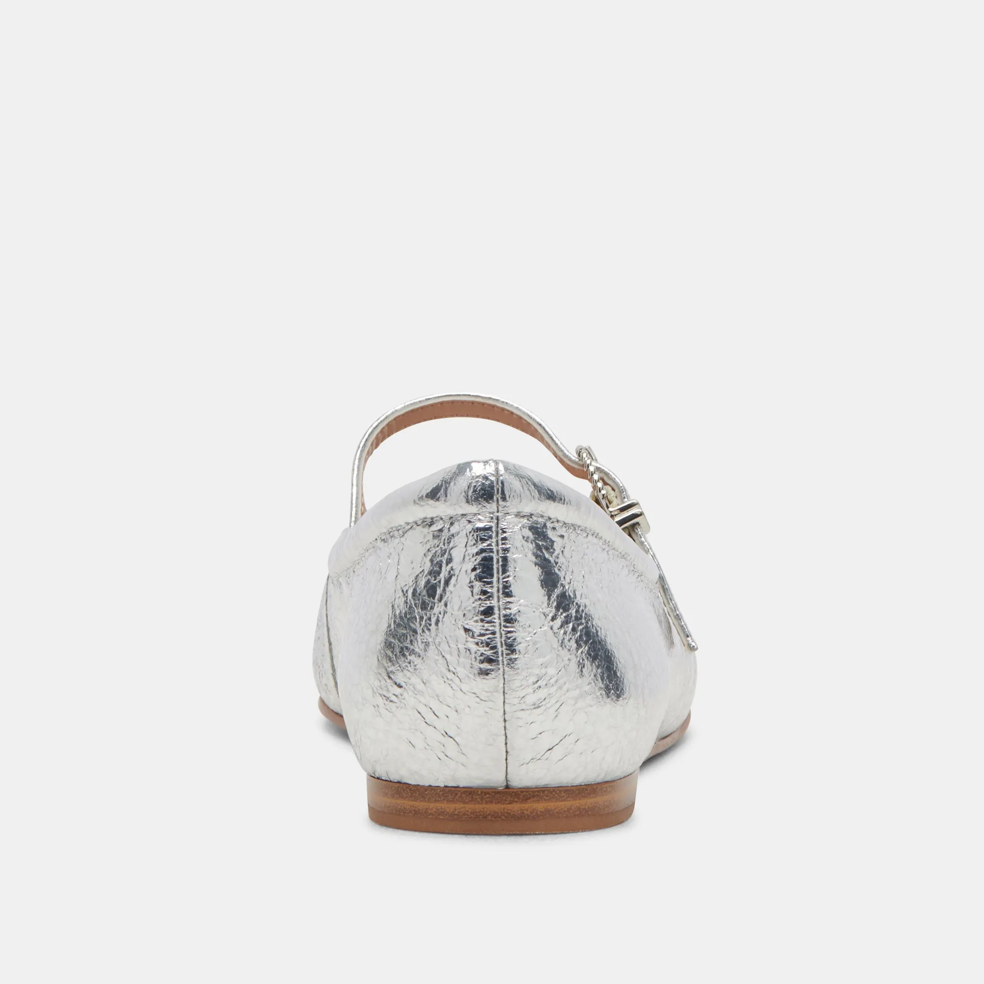 REYES BALLERINAS IN WEITER PASSFORM SILBER ANTIKE LEDEROPTIK