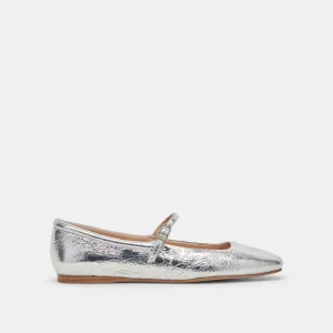 REYES BALLERINAS IN WEITER PASSFORM SILBER ANTIKE LEDEROPTIK
