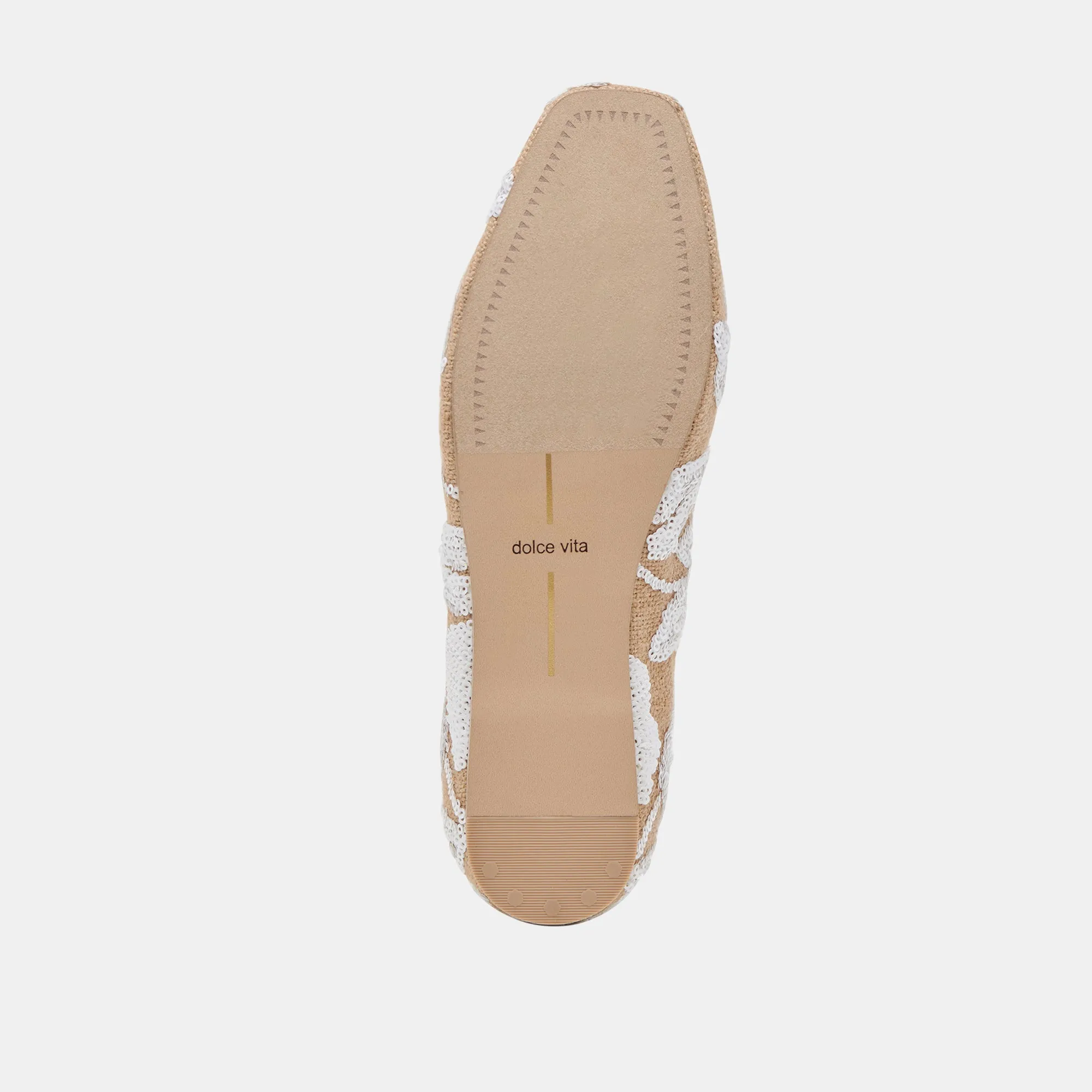RHODIE BALLETTFLATS NATUR MULTI BLUMEN SEQUIN