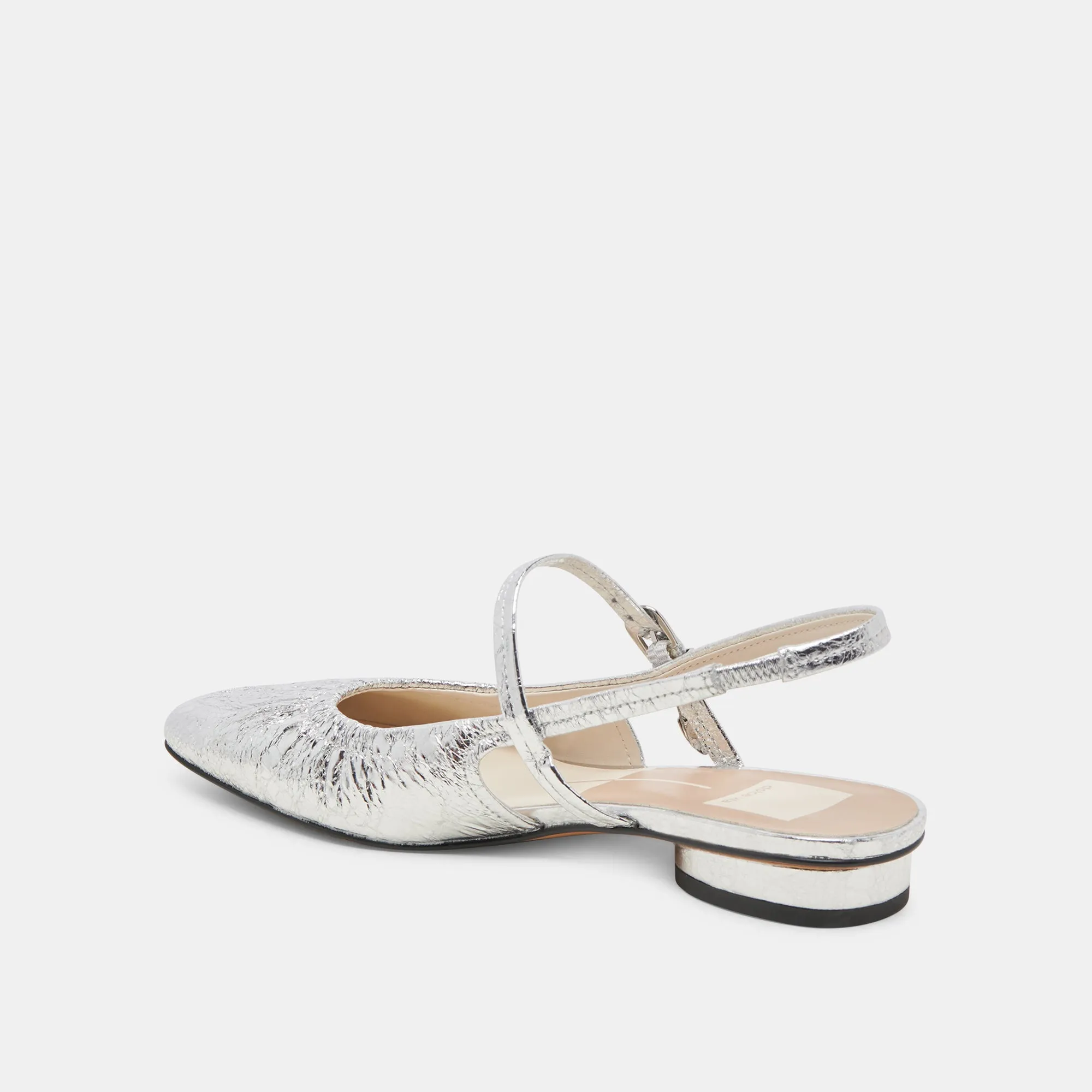 RIANNE FLATS SILBER ANTIKE LEDER