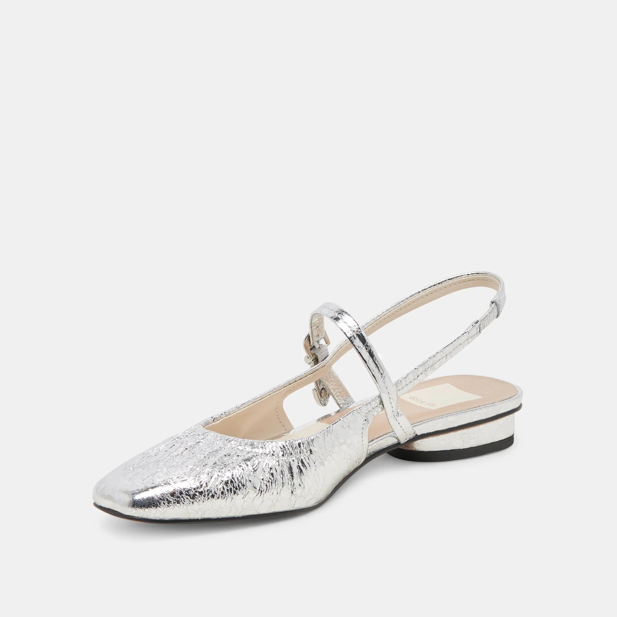 RIANNE FLATS SILBER ANTIKE LEDER
