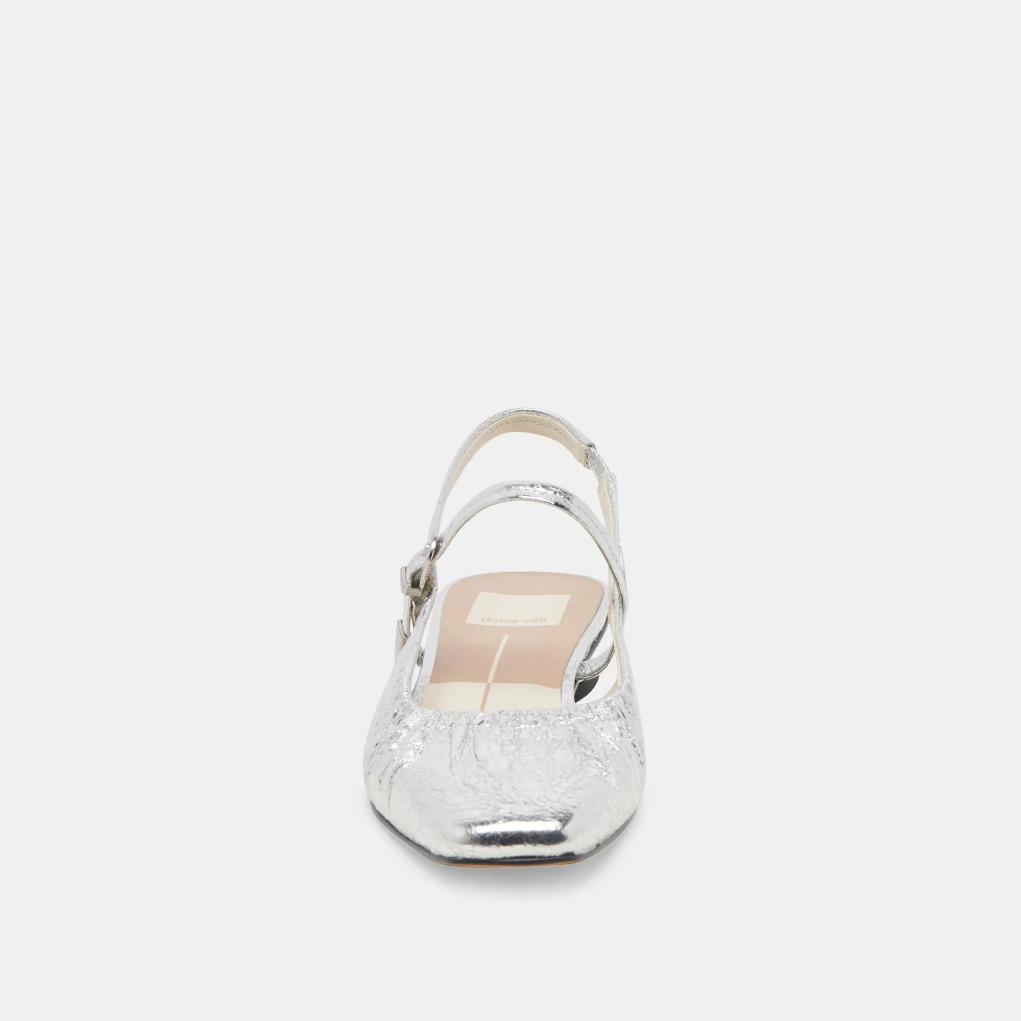 RIANNE FLATS SILBER ANTIKE LEDER