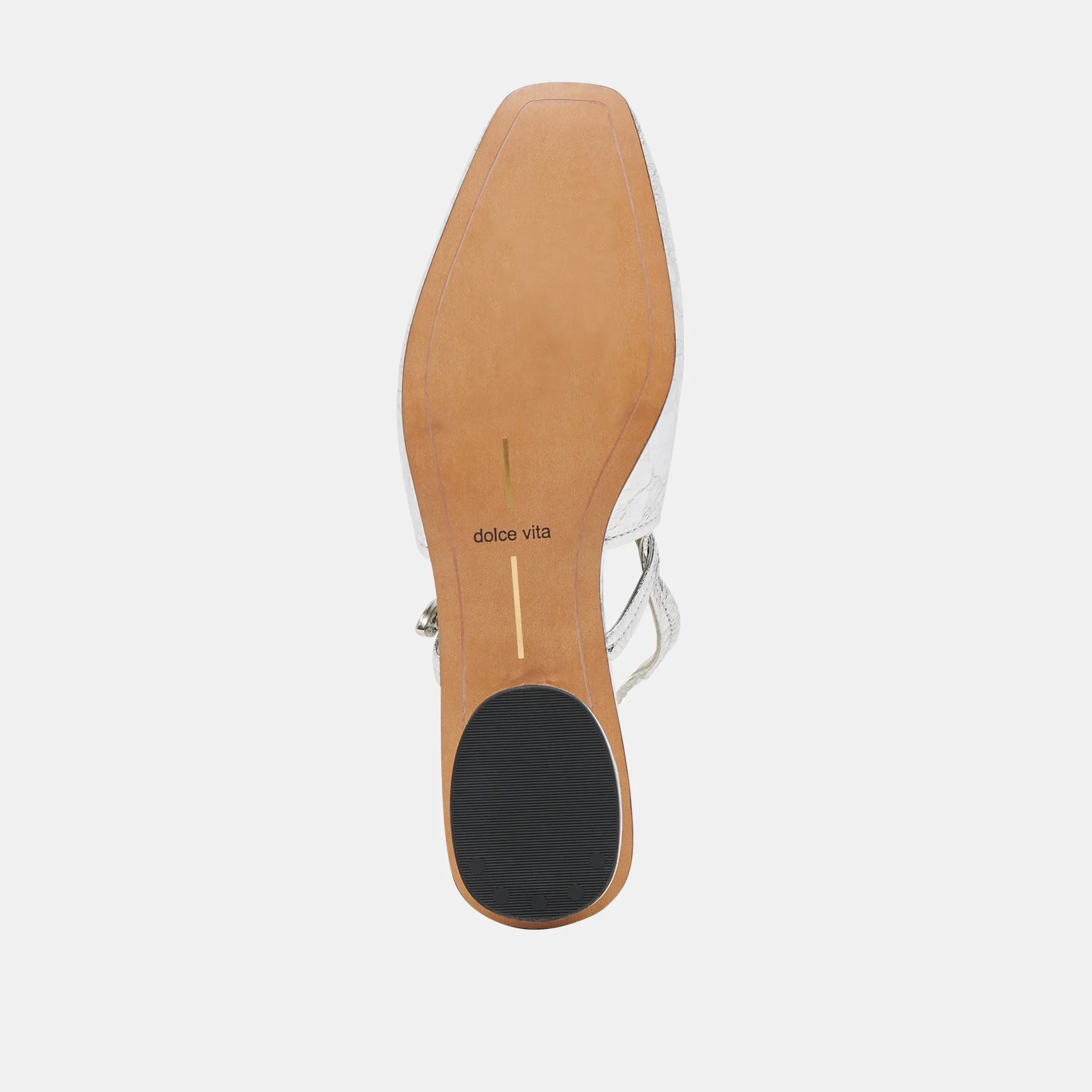 RIANNE FLATS SILBER ANTIKE LEDER