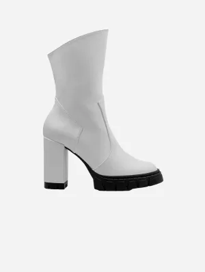 Ritual Damen Grape Vegan-Leder Knöchelstiefel | Weiß