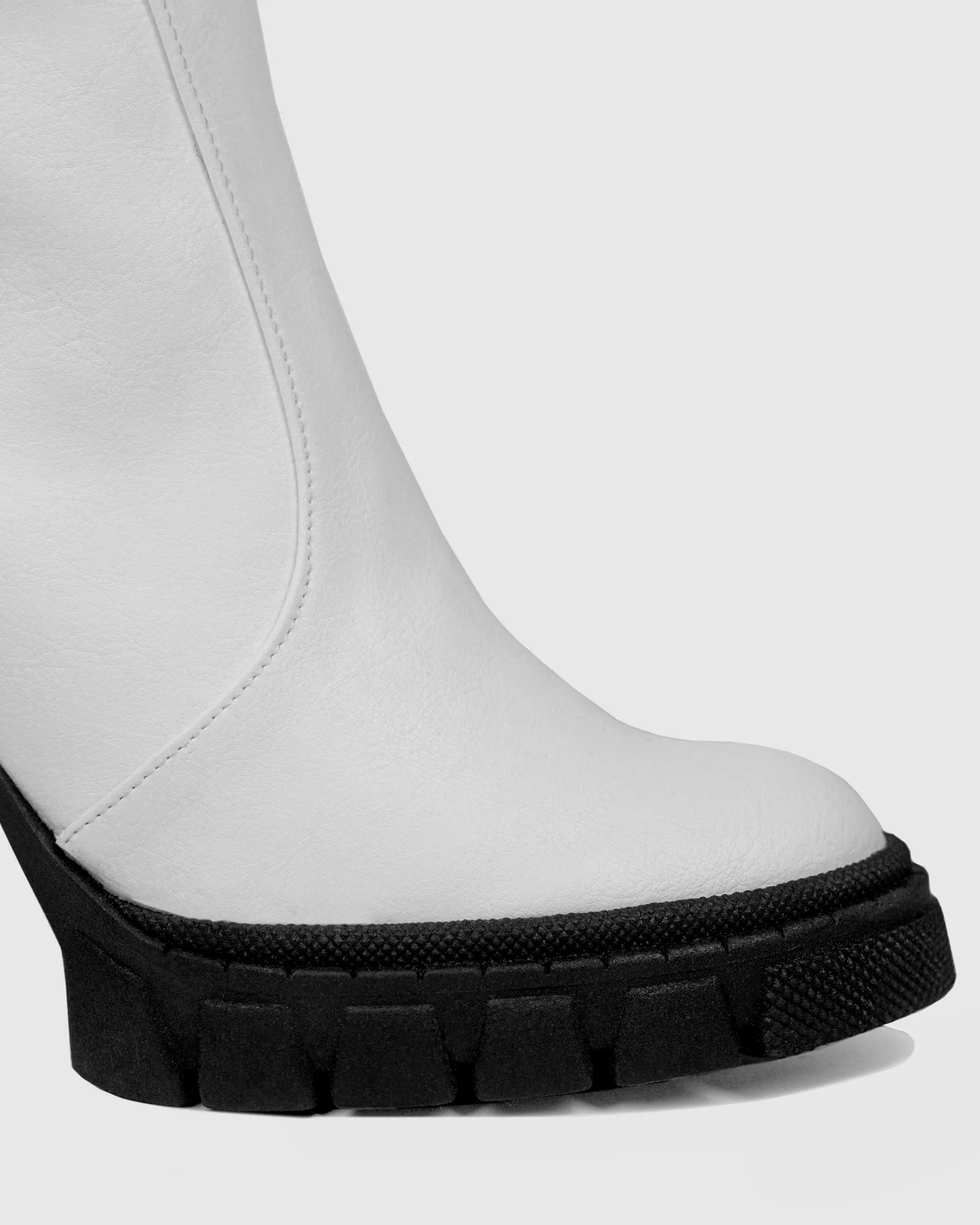 Ritual Damen Grape Vegan-Leder Knöchelstiefel | Weiß