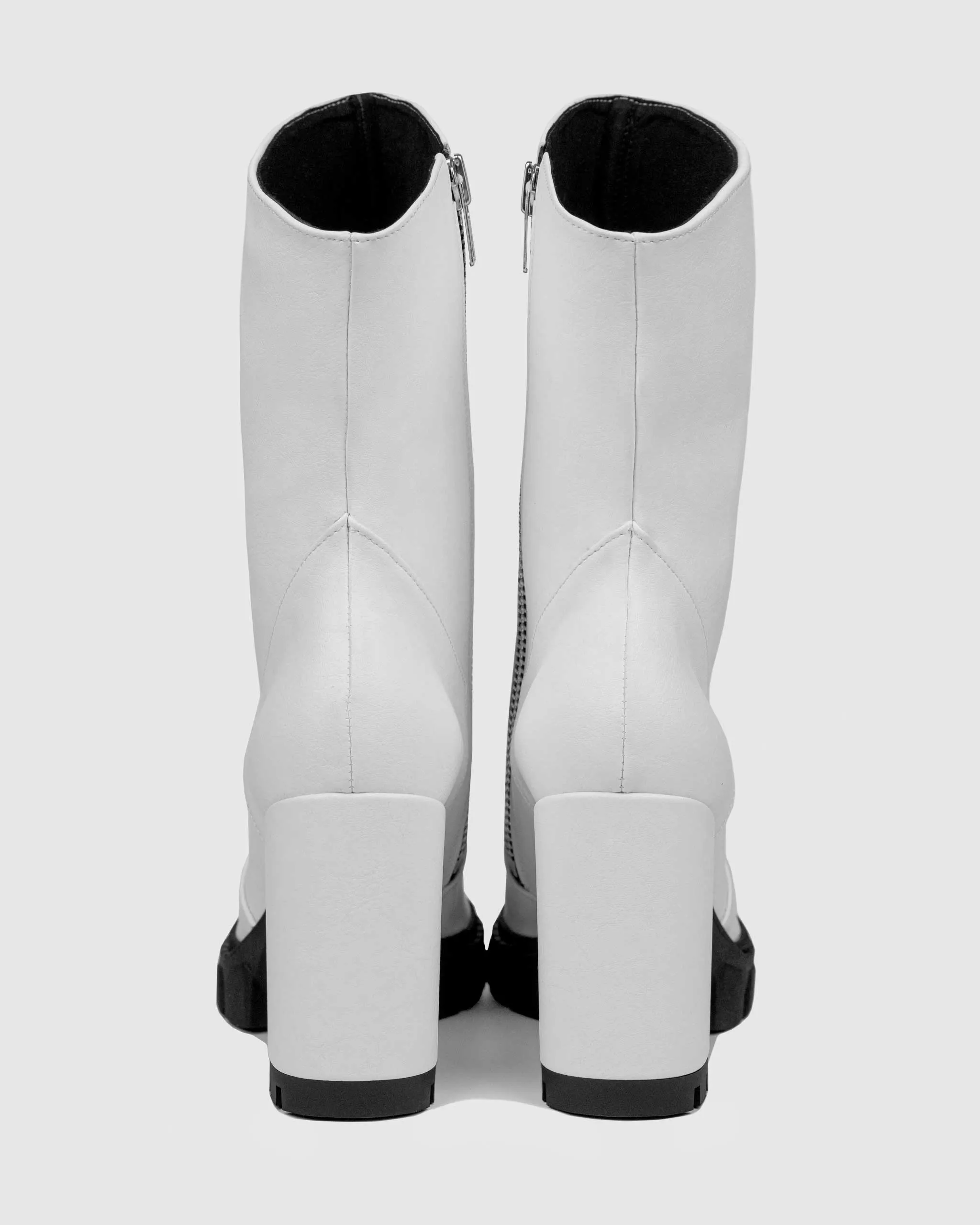 Ritual Damen Grape Vegan-Leder Knöchelstiefel | Weiß