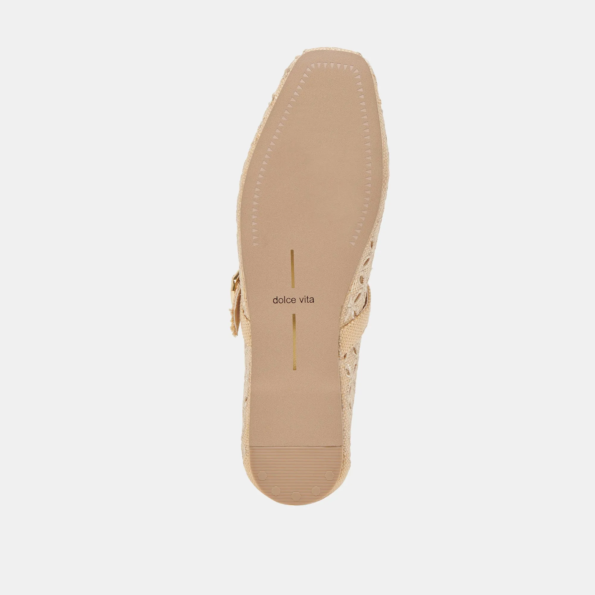 RODNI EYELET PERFEKTE BALLETTFLACHER HELL NATUR GEFLOCHTENES RAFFIA