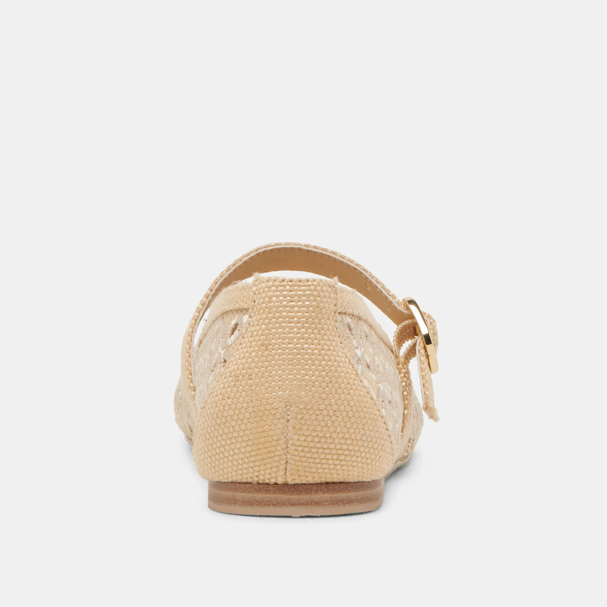 RODNI EYELET PERFEKTE BALLETTFLACHER HELL NATUR GEFLOCHTENES RAFFIA