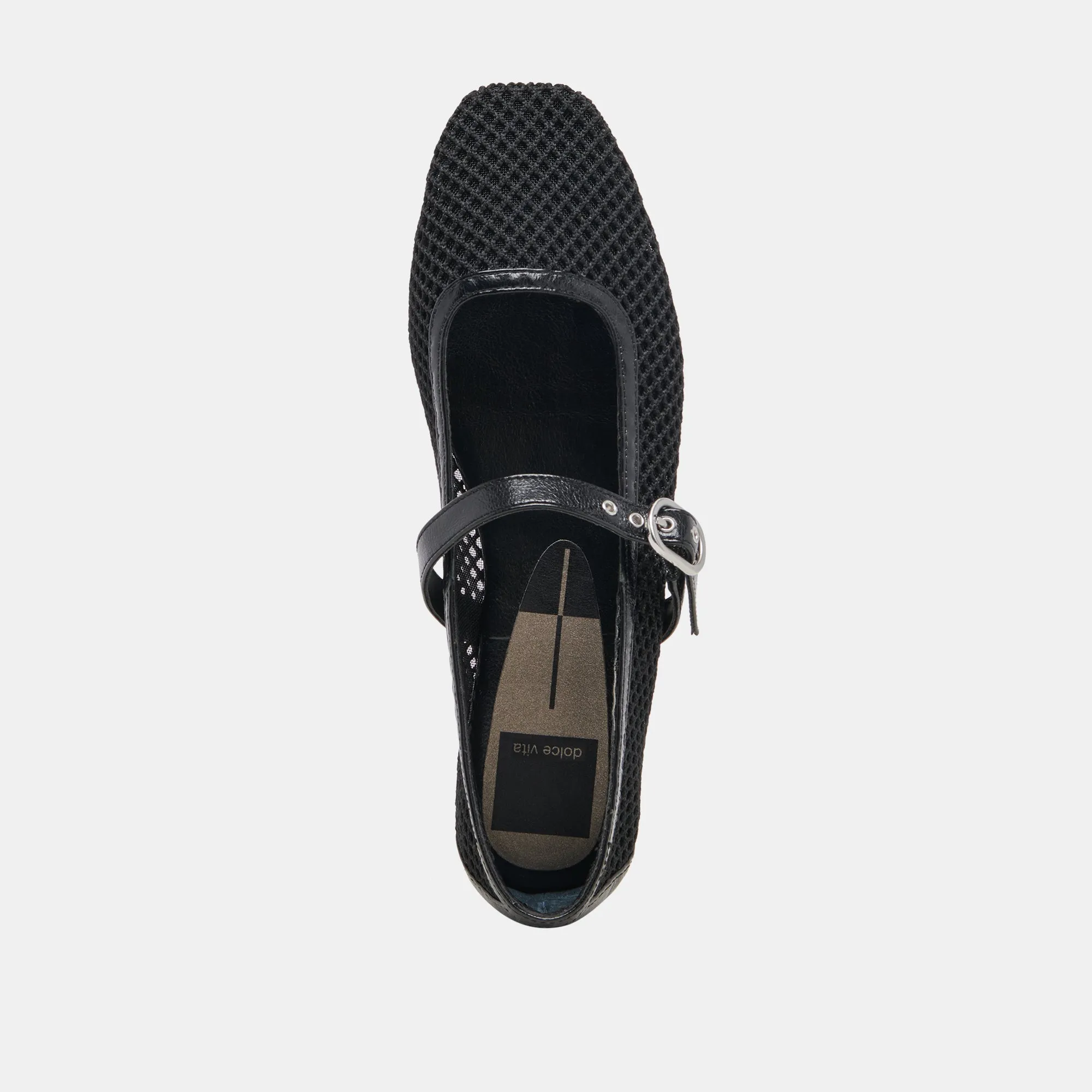 RODNI MESH BALLET FLATS SCHWARZ GEWEBTES MESH