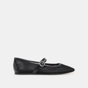 RODNI MESH BALLET FLATS SCHWARZ GEWEBTES MESH