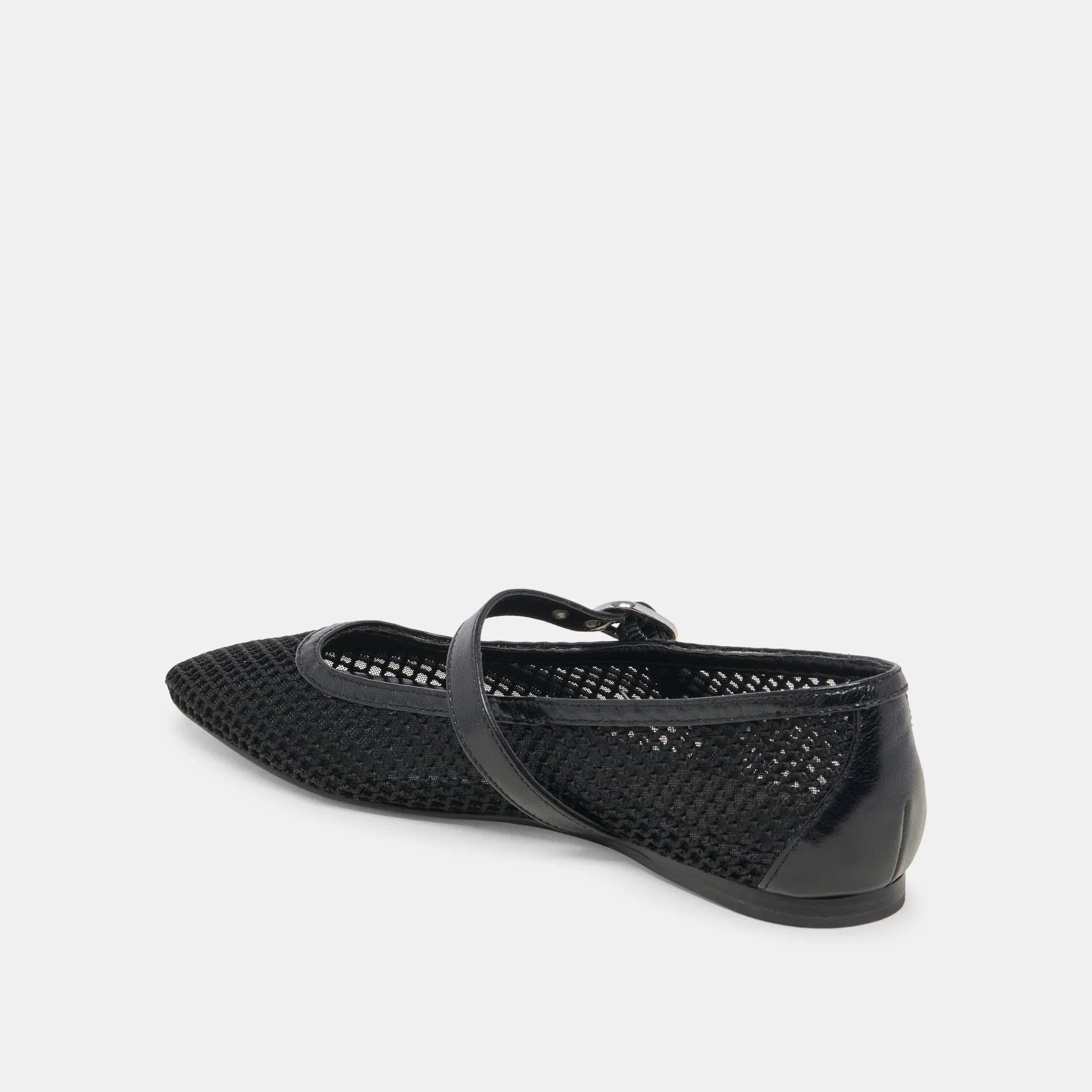 RODNI MESH BALLET FLATS SCHWARZ GEWEBTES MESH
