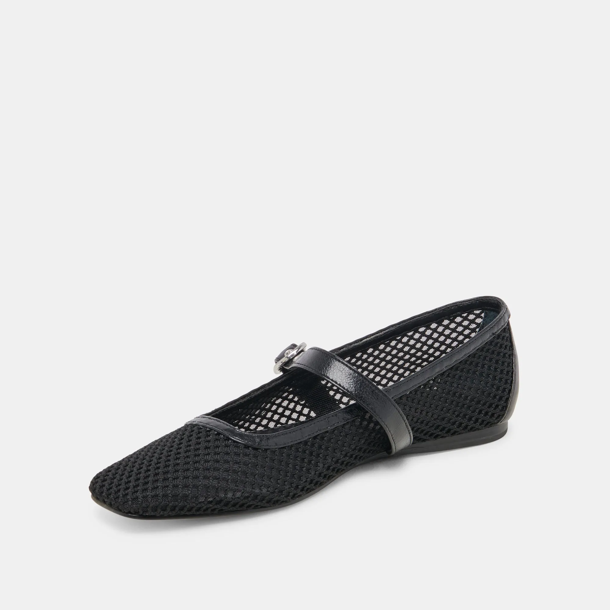 RODNI MESH BALLET FLATS SCHWARZ GEWEBTES MESH