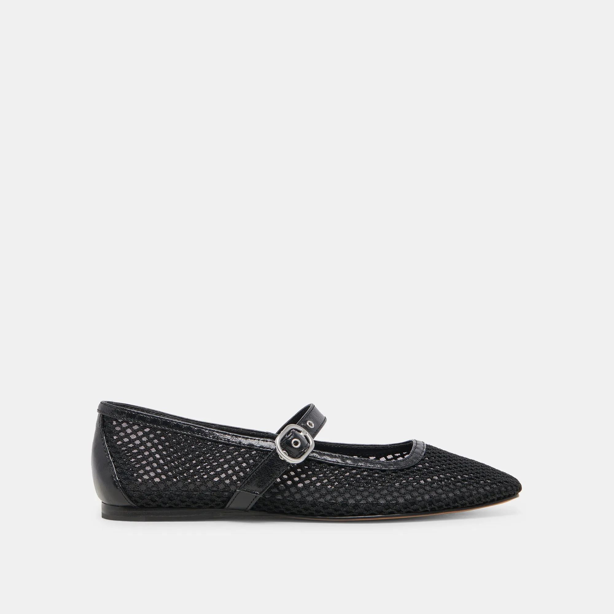 RODNI MESH BALLET FLATS SCHWARZ GEWEBTES MESH
