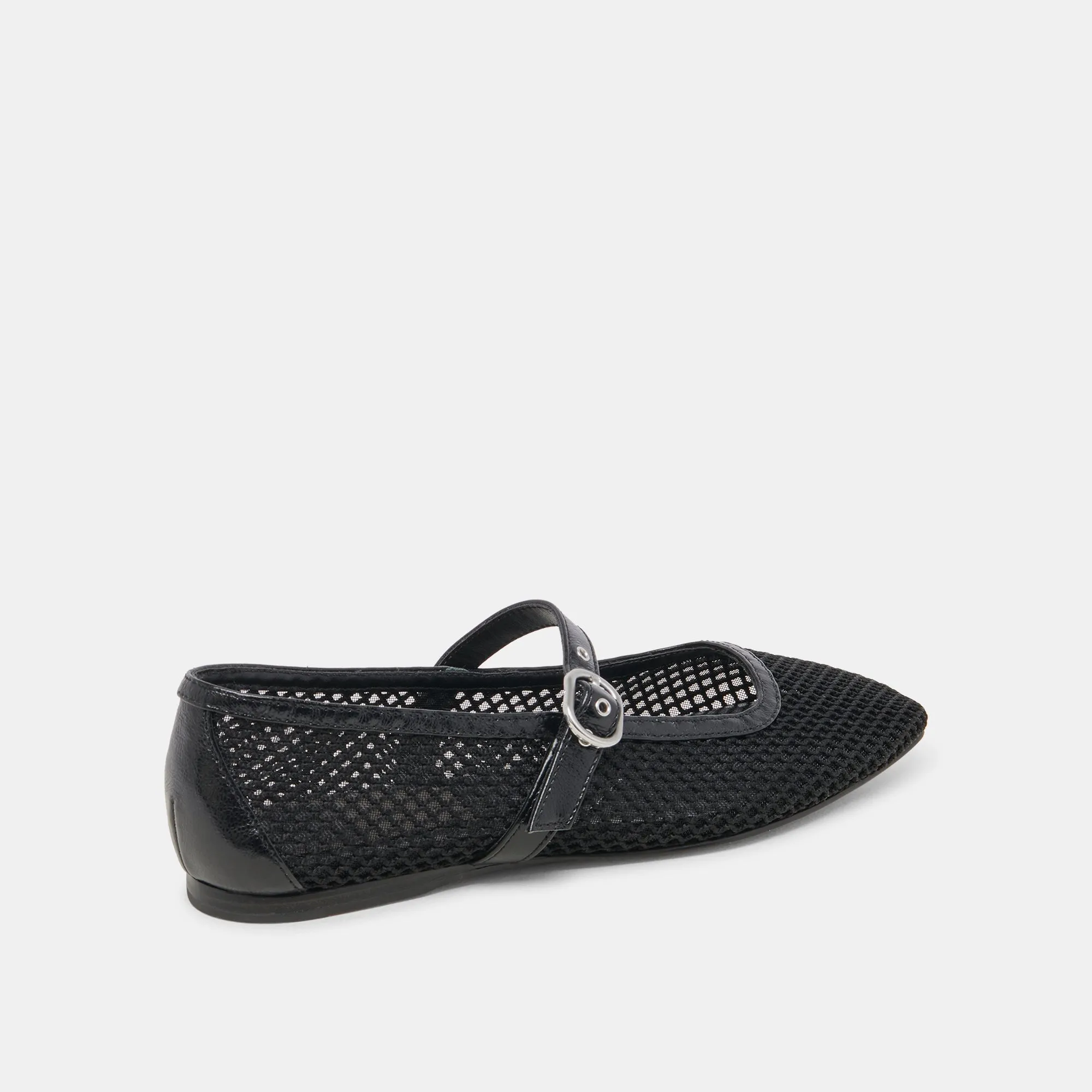 RODNI MESH BALLET FLATS SCHWARZ GEWEBTES MESH