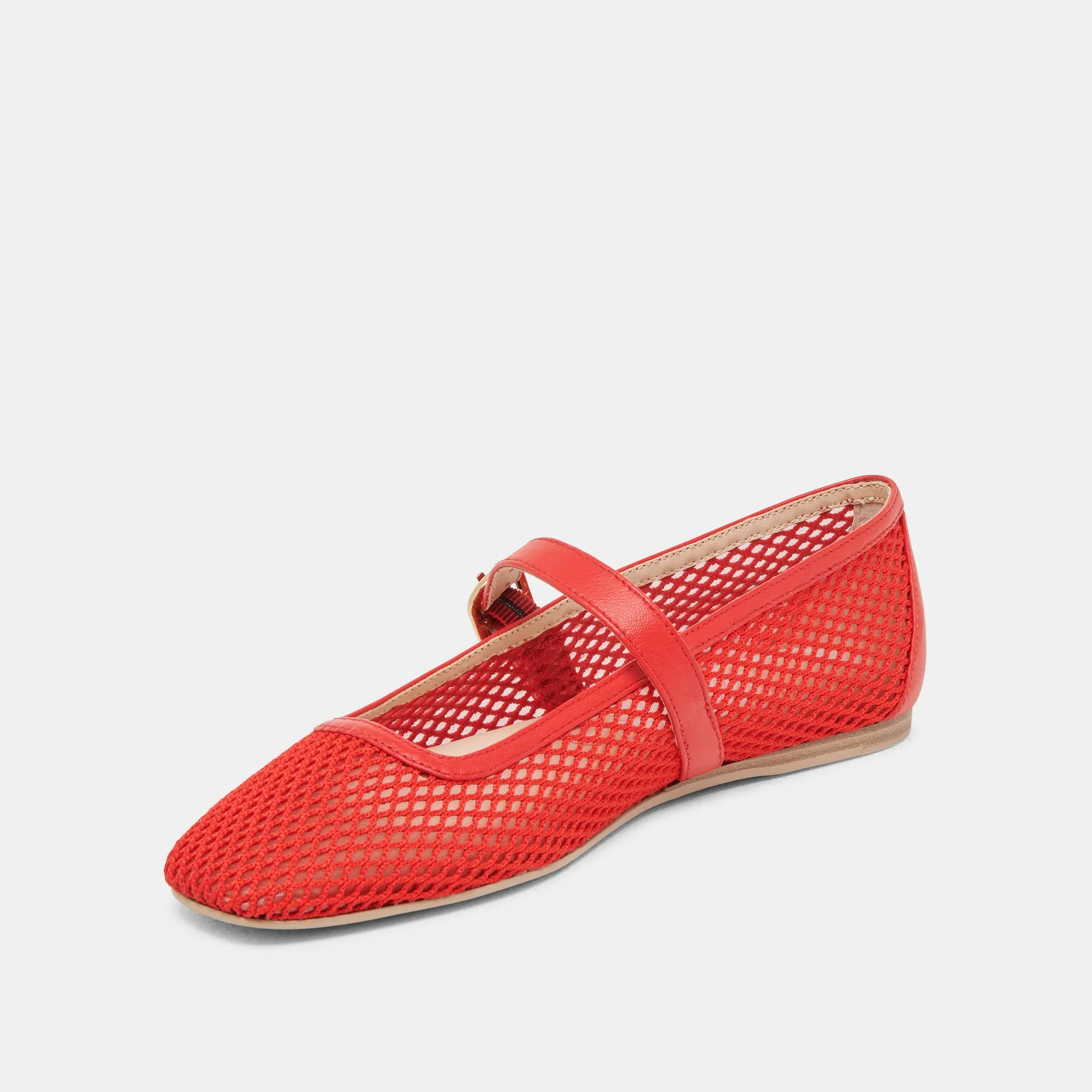 RODNI MESH BALLET FLATS CHILI GEWEBTES MESH