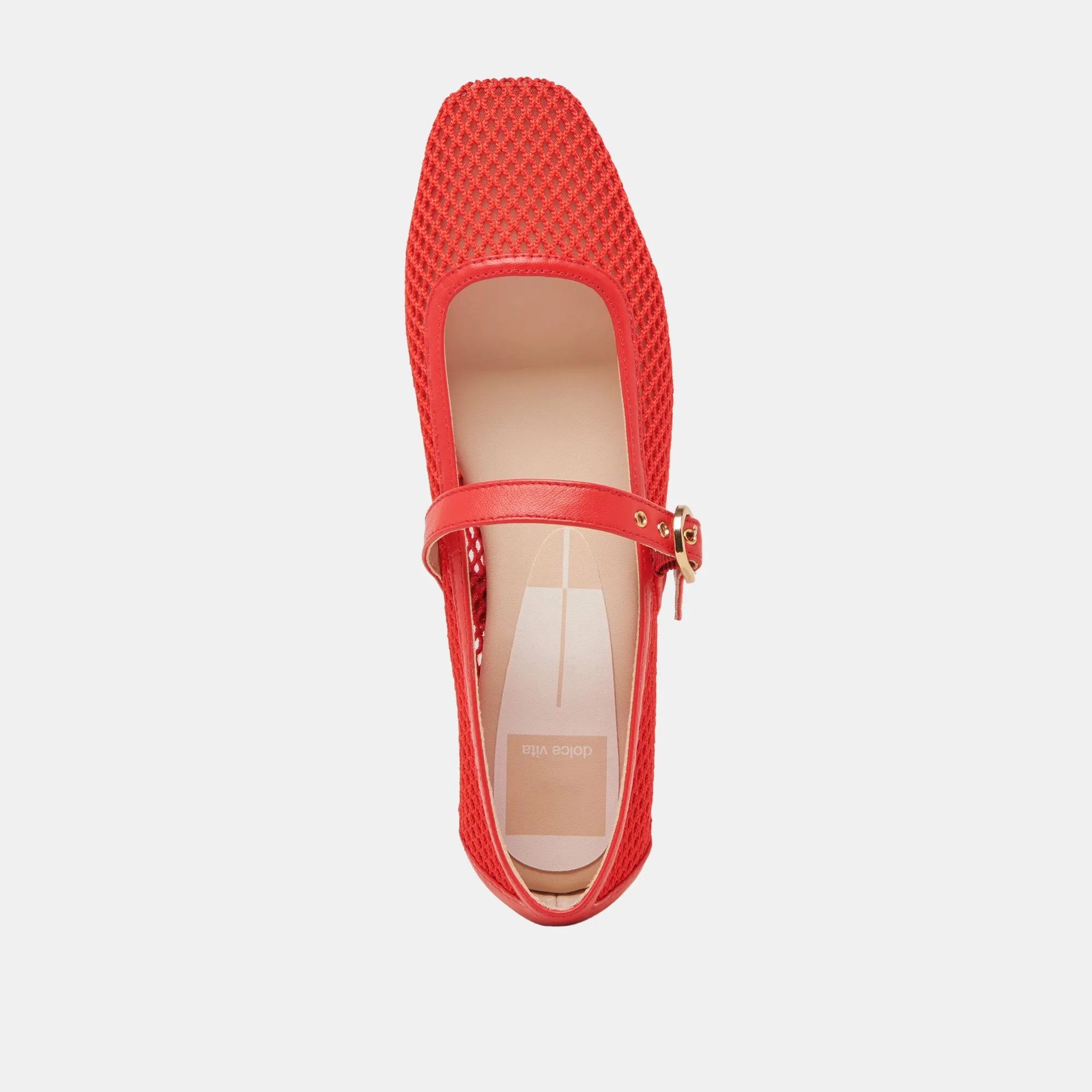 RODNI MESH BALLET FLATS CHILI GEWEBTES MESH